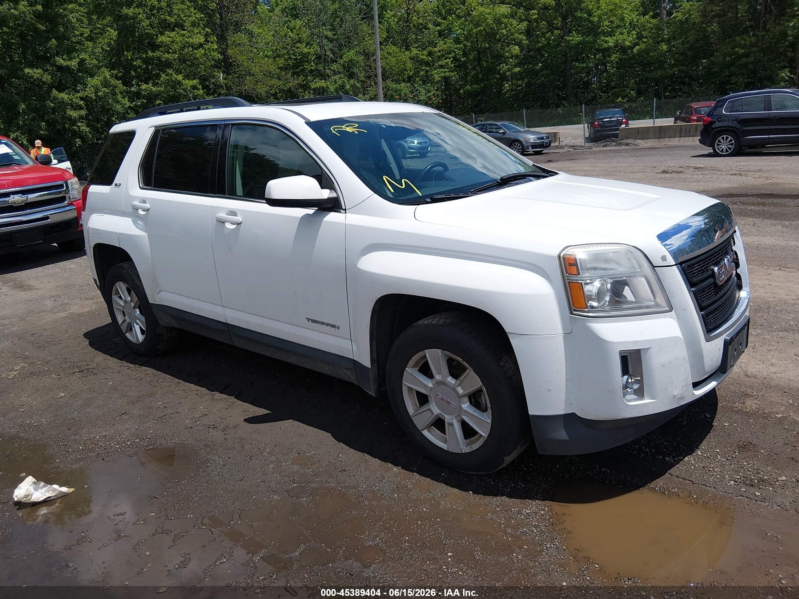 2013 Gmc Terrain Slt-1 White vin: 2GKALUEK9D6298899