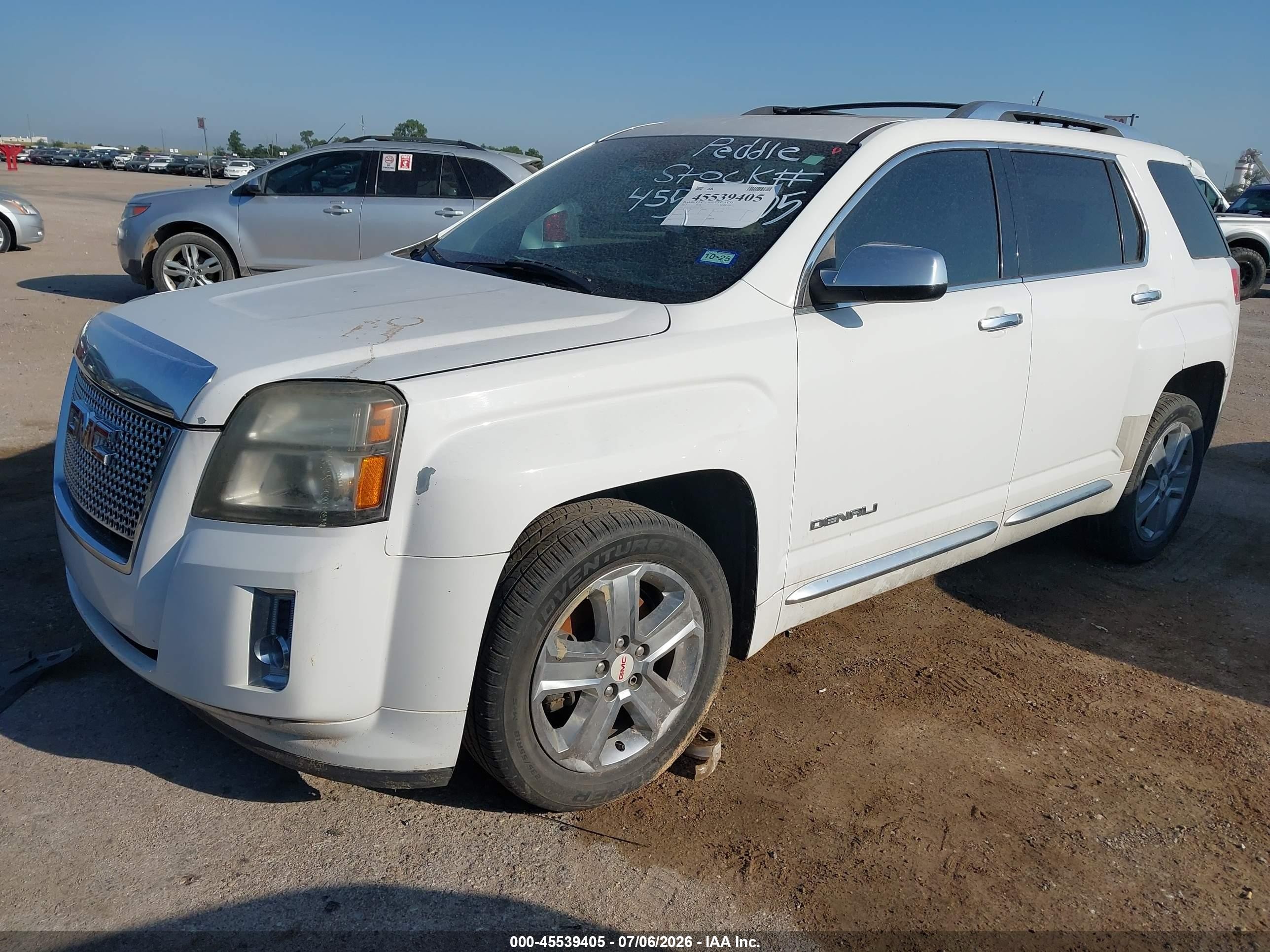 2014 Gmc Terrain Denali White vin: 2GKALUEK9E6137101