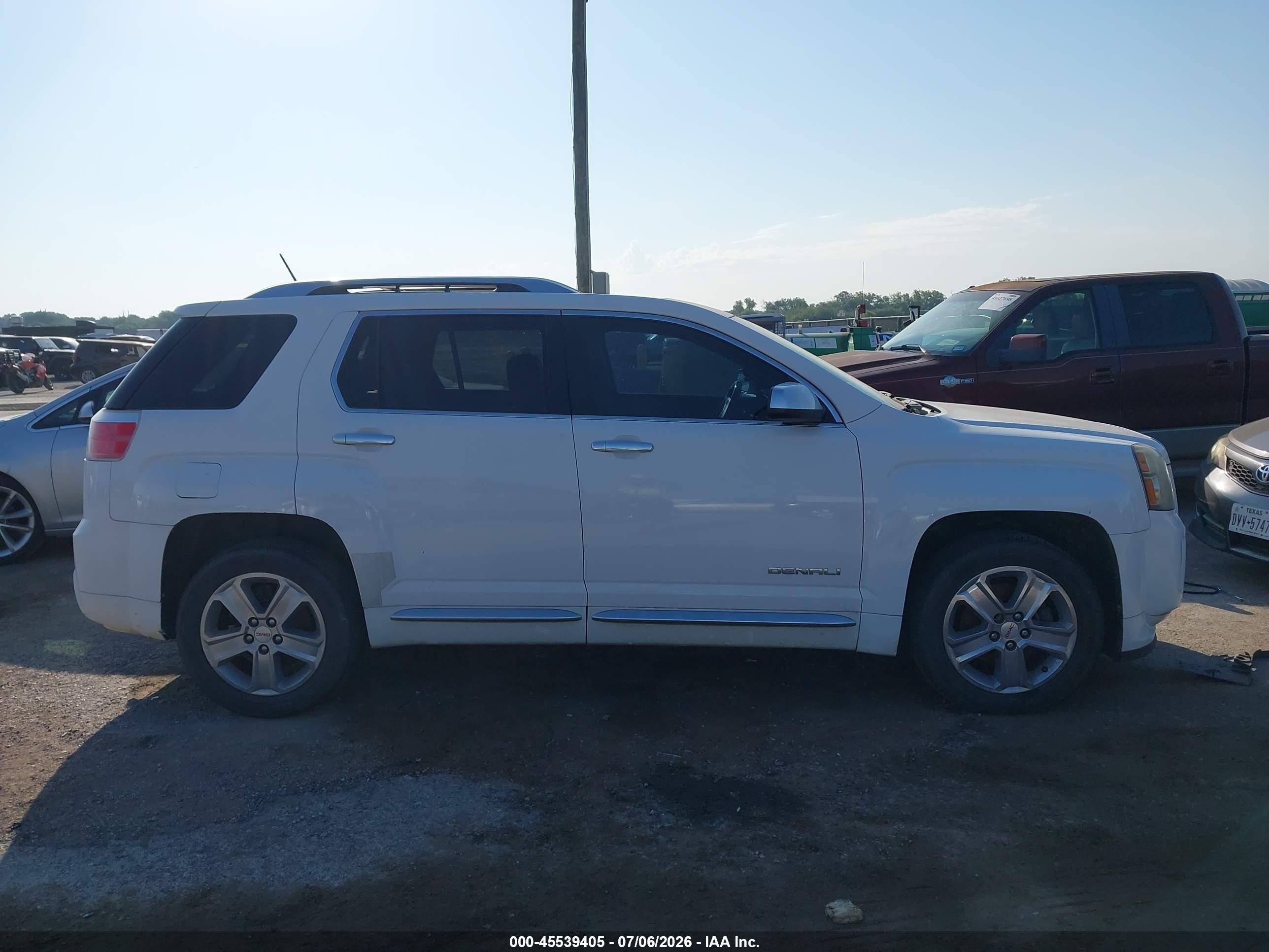 2014 Gmc Terrain Denali White vin: 2GKALUEK9E6137101