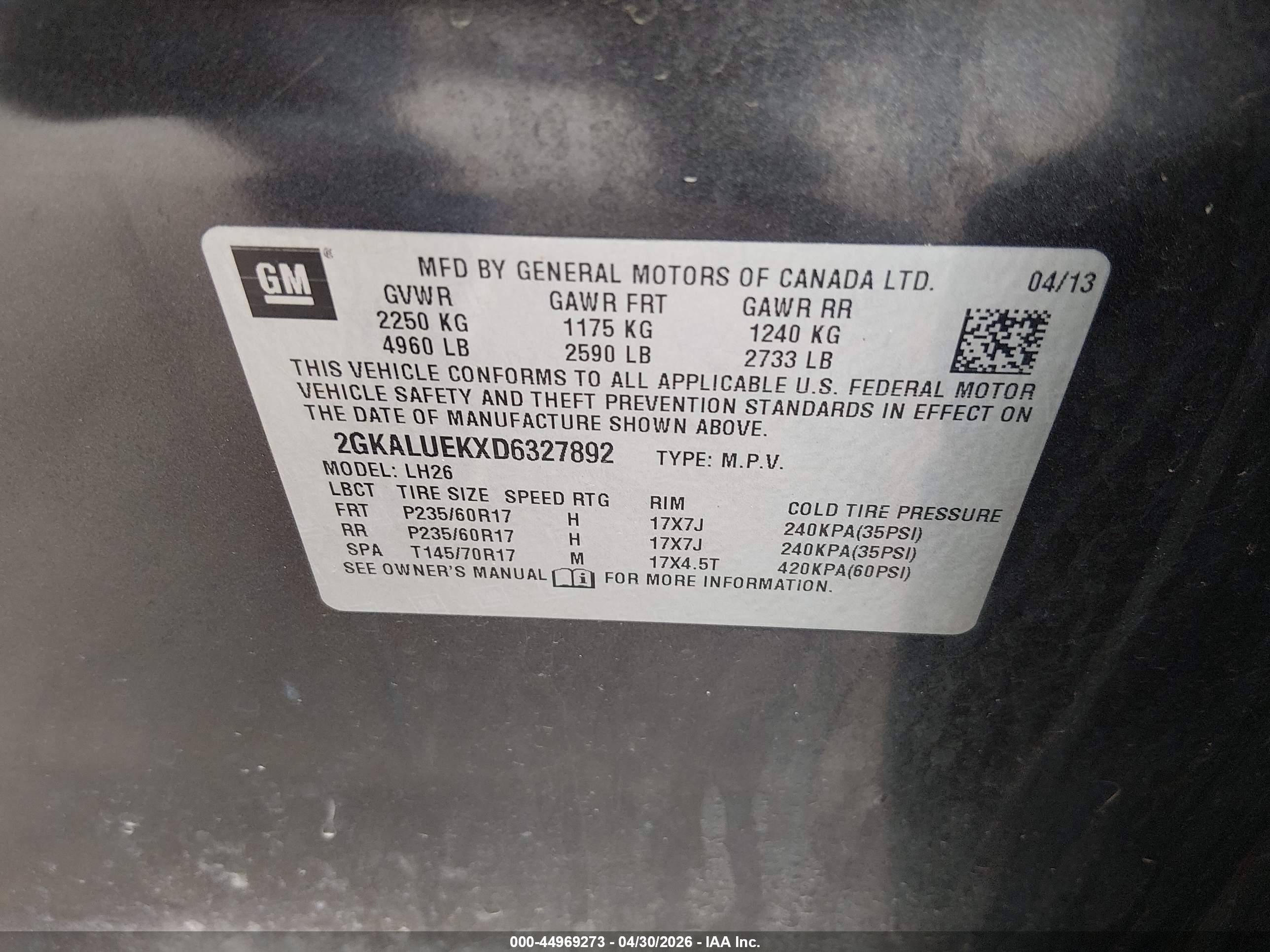 2013 Gmc Terrain Slt-1 Black vin: 2GKALUEKXD6327892