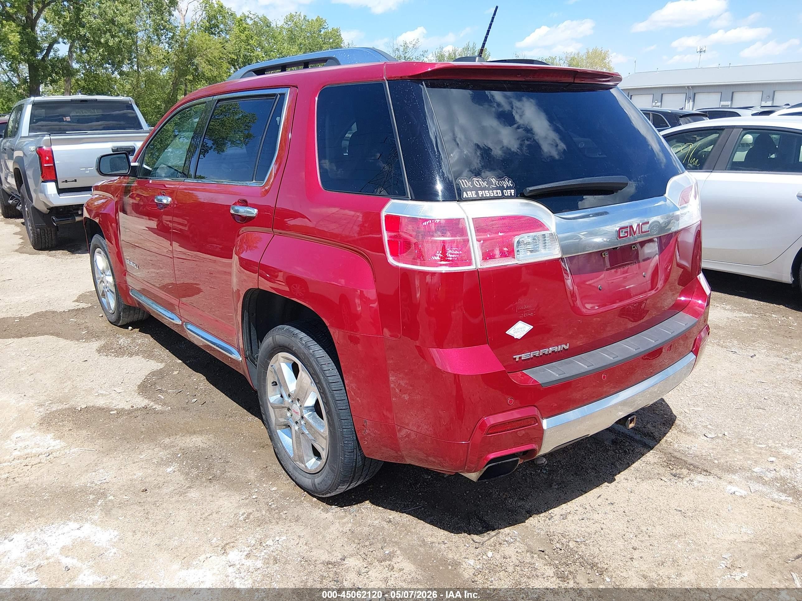 2015 Gmc Terrain Denali Red vin: 2GKALUEKXF6295593