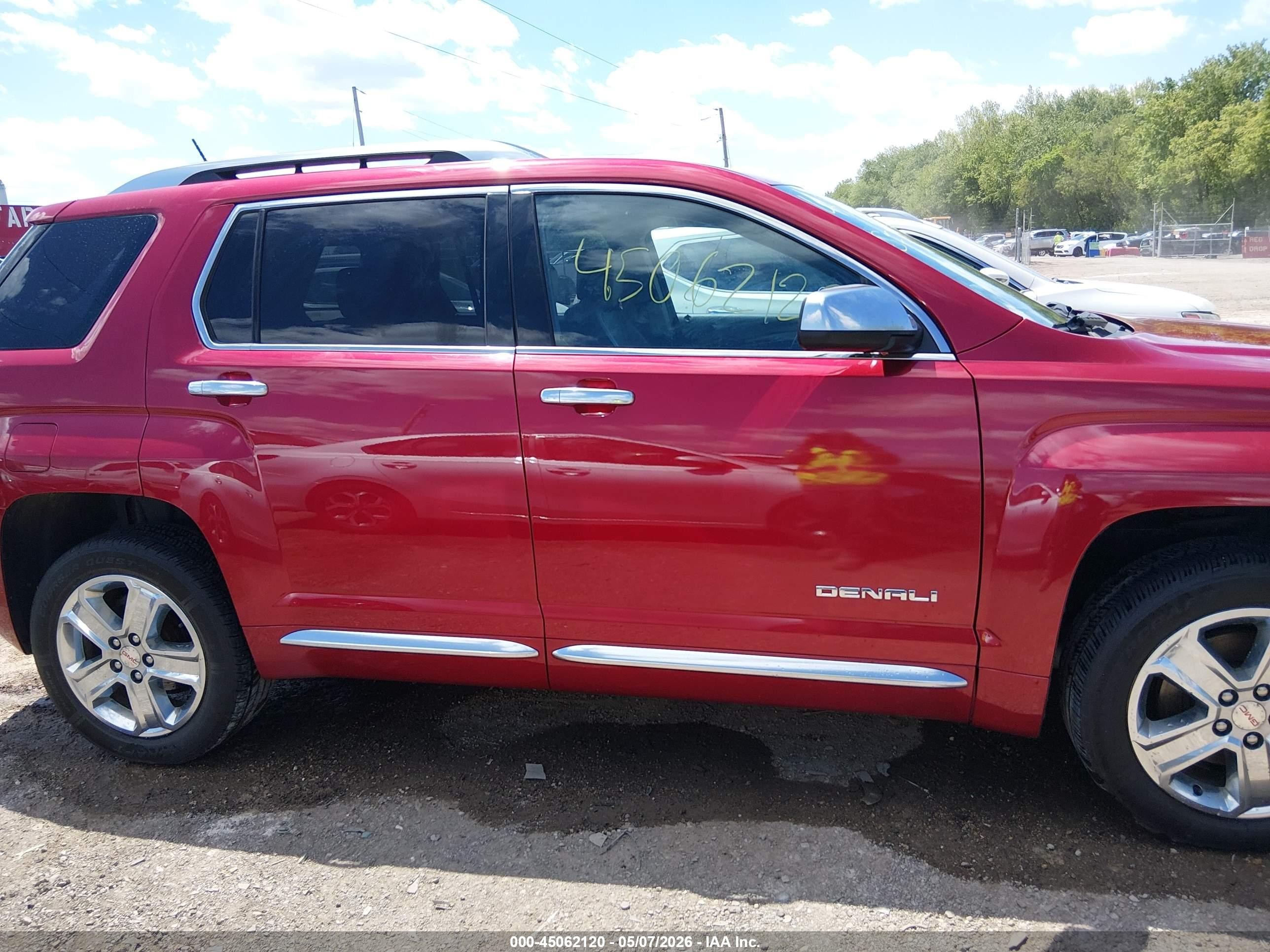 2015 Gmc Terrain Denali Red vin: 2GKALUEKXF6295593