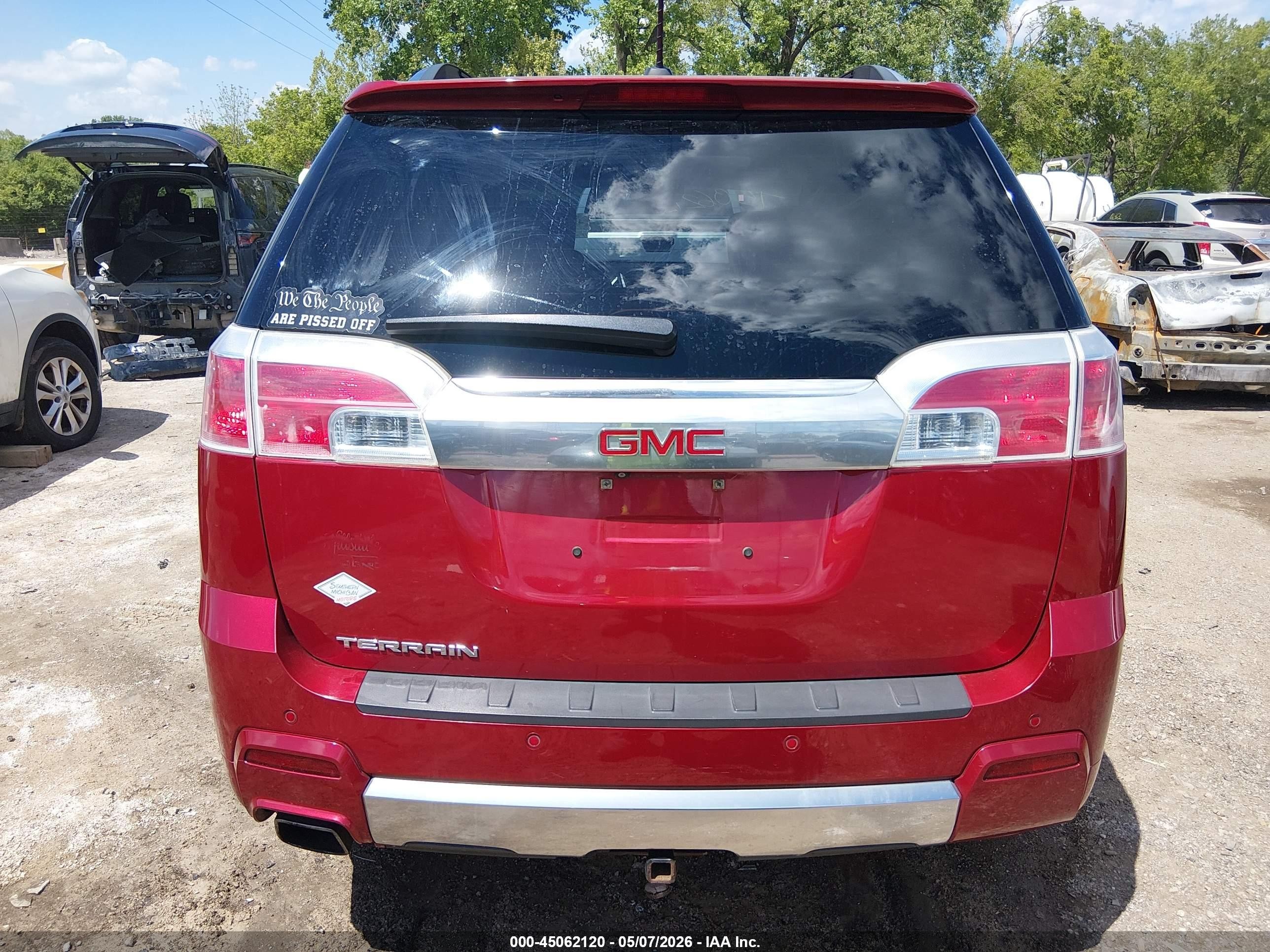 2015 Gmc Terrain Denali Red vin: 2GKALUEKXF6295593