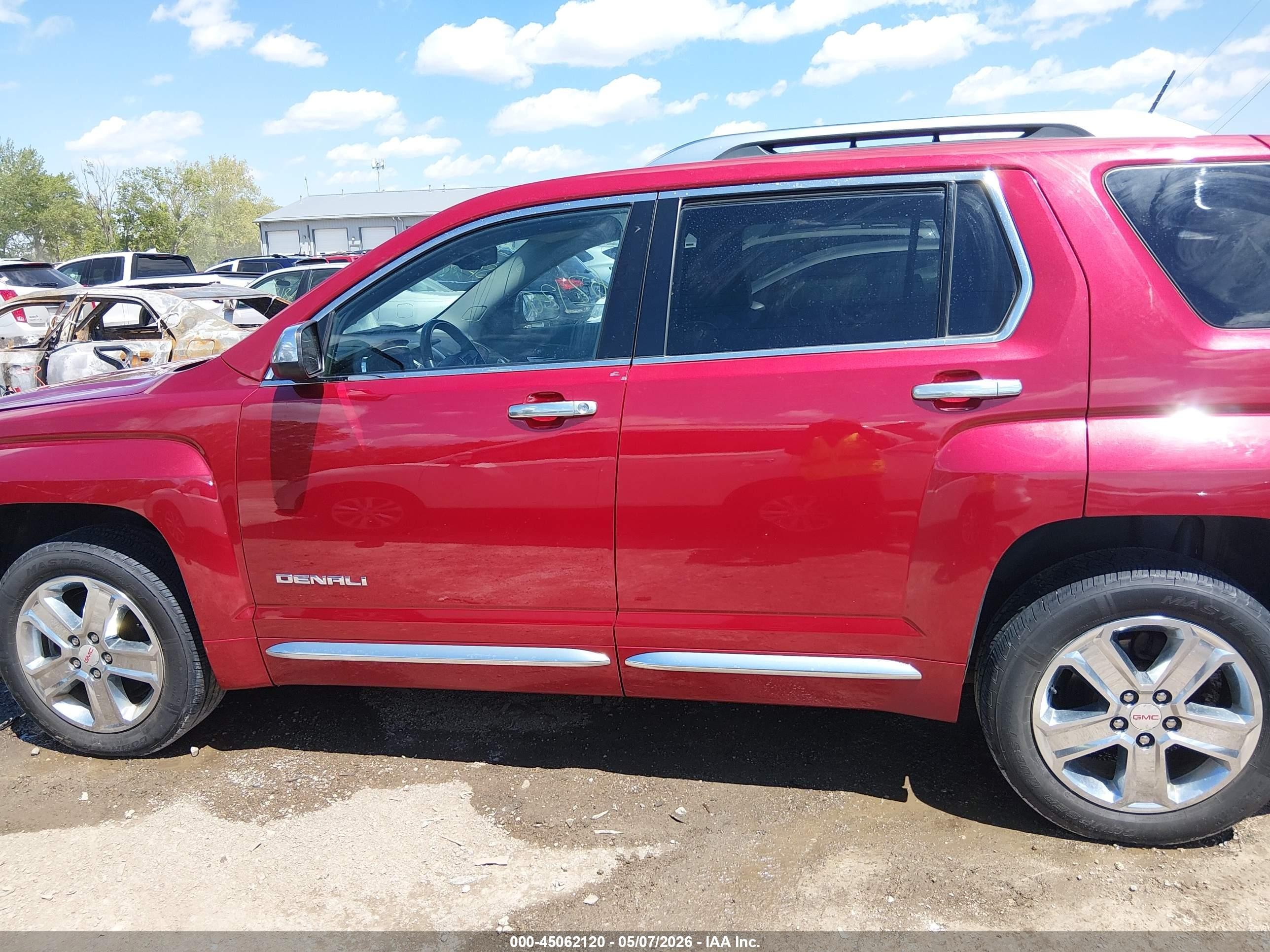 2015 Gmc Terrain Denali Red vin: 2GKALUEKXF6295593