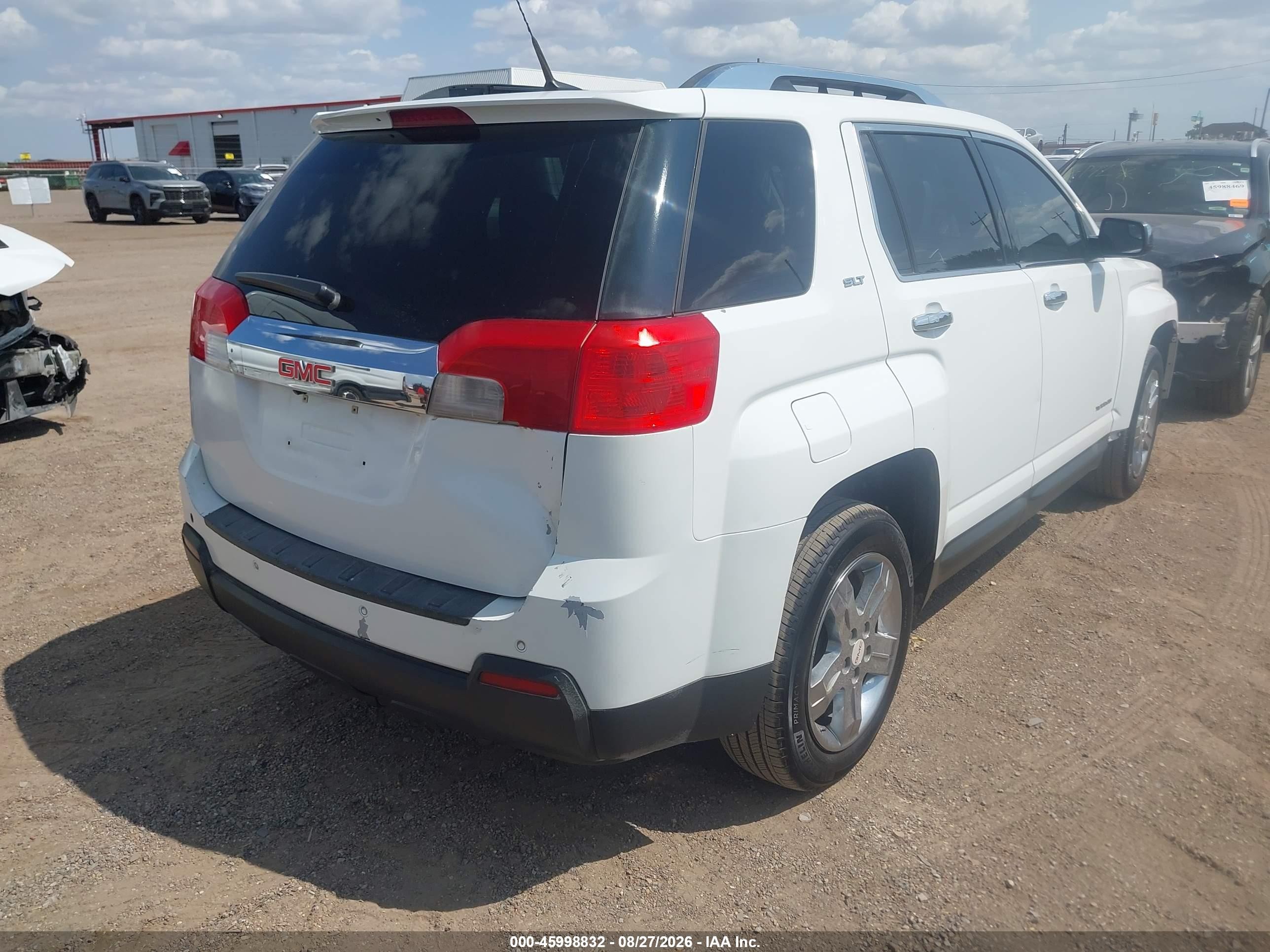 2013 Gmc Terrain Slt-2 White vin: 2GKALWEK1D6140309