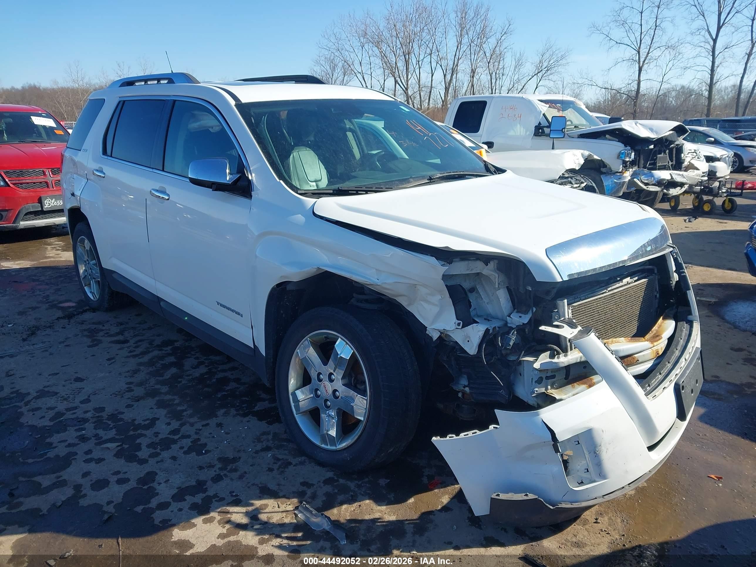 2013 Gmc Terrain Slt-2 White vin: 2GKALWEK2D6141727