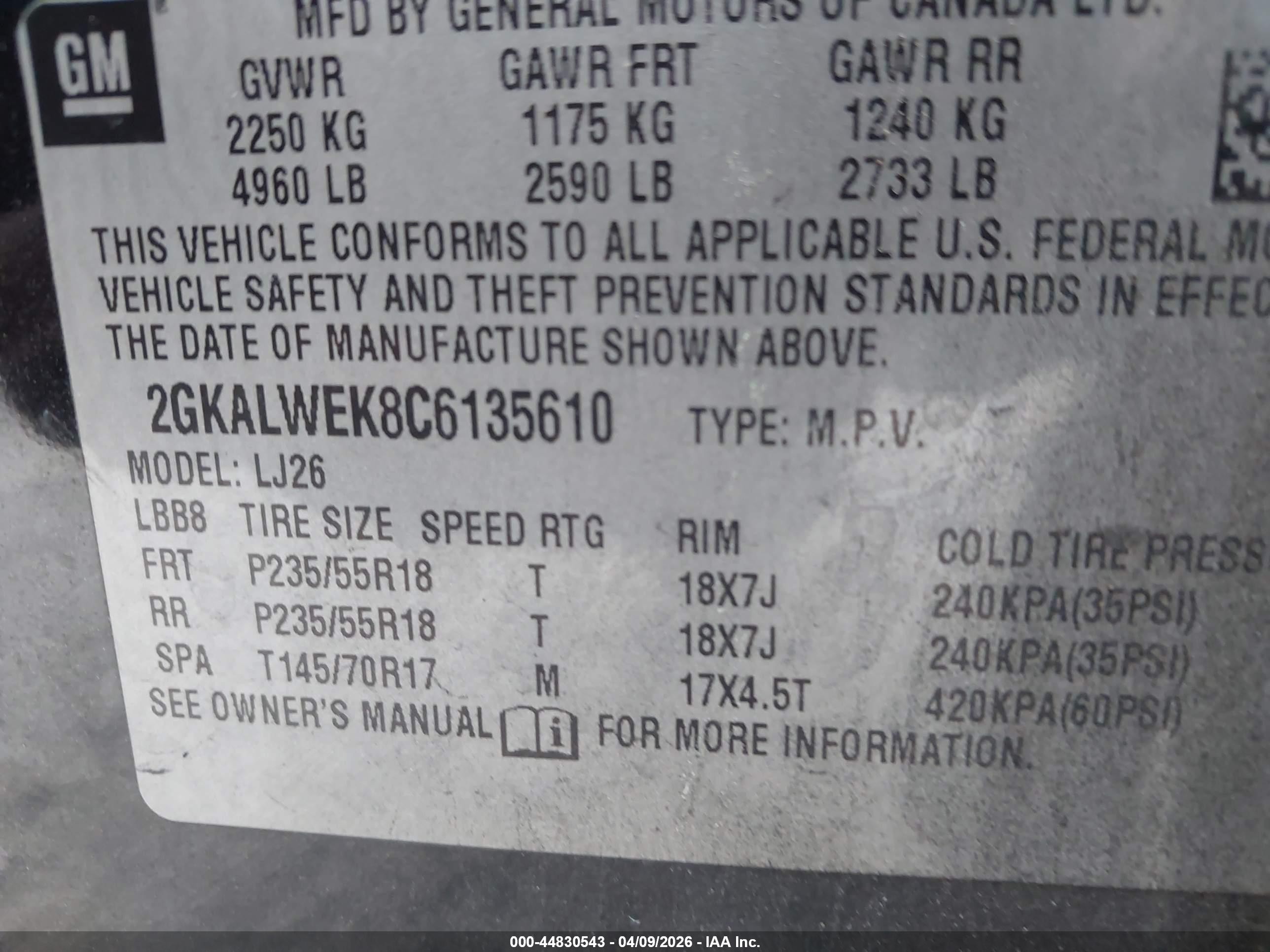 2012 Gmc Terrain Slt-2 Gray vin: 2GKALWEK8C6135610