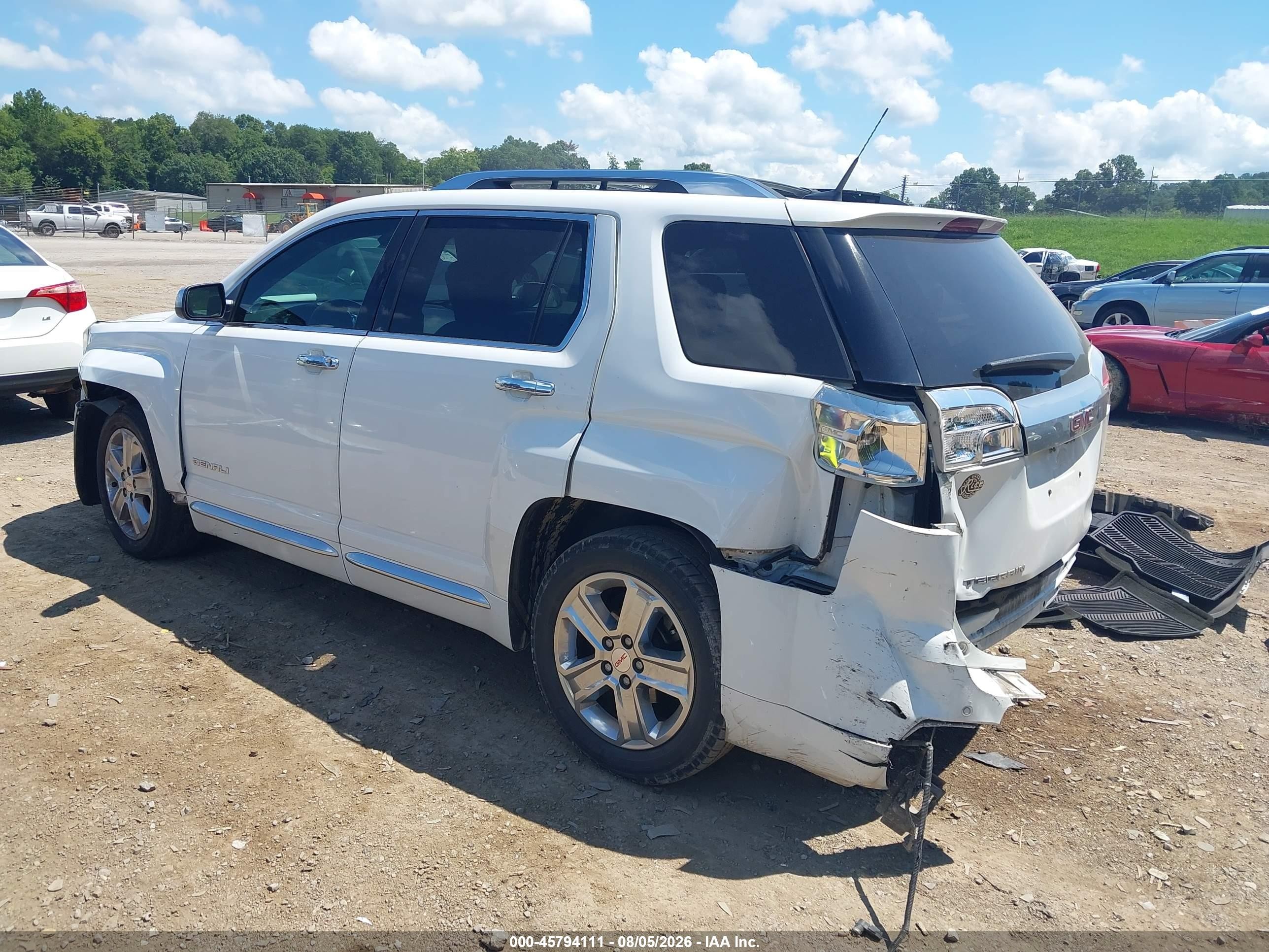 2013 Gmc Terrain Denali White vin: 2GKALYEK2D6141481