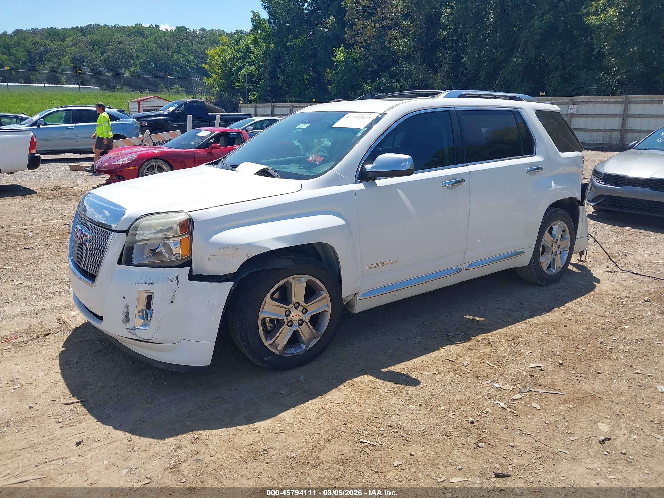 2013 Gmc Terrain Denali White vin: 2GKALYEK2D6141481