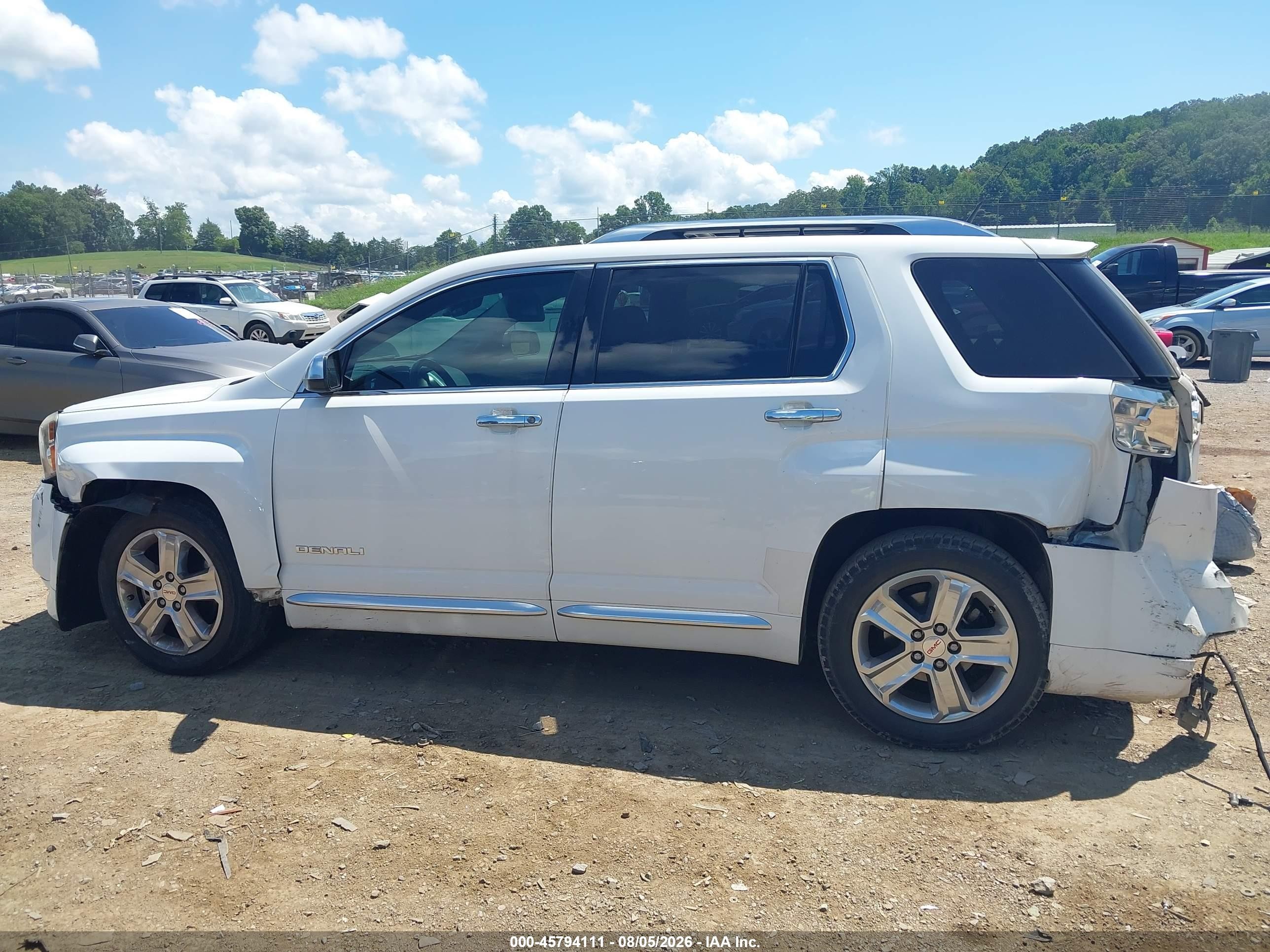 2013 Gmc Terrain Denali White vin: 2GKALYEK2D6141481
