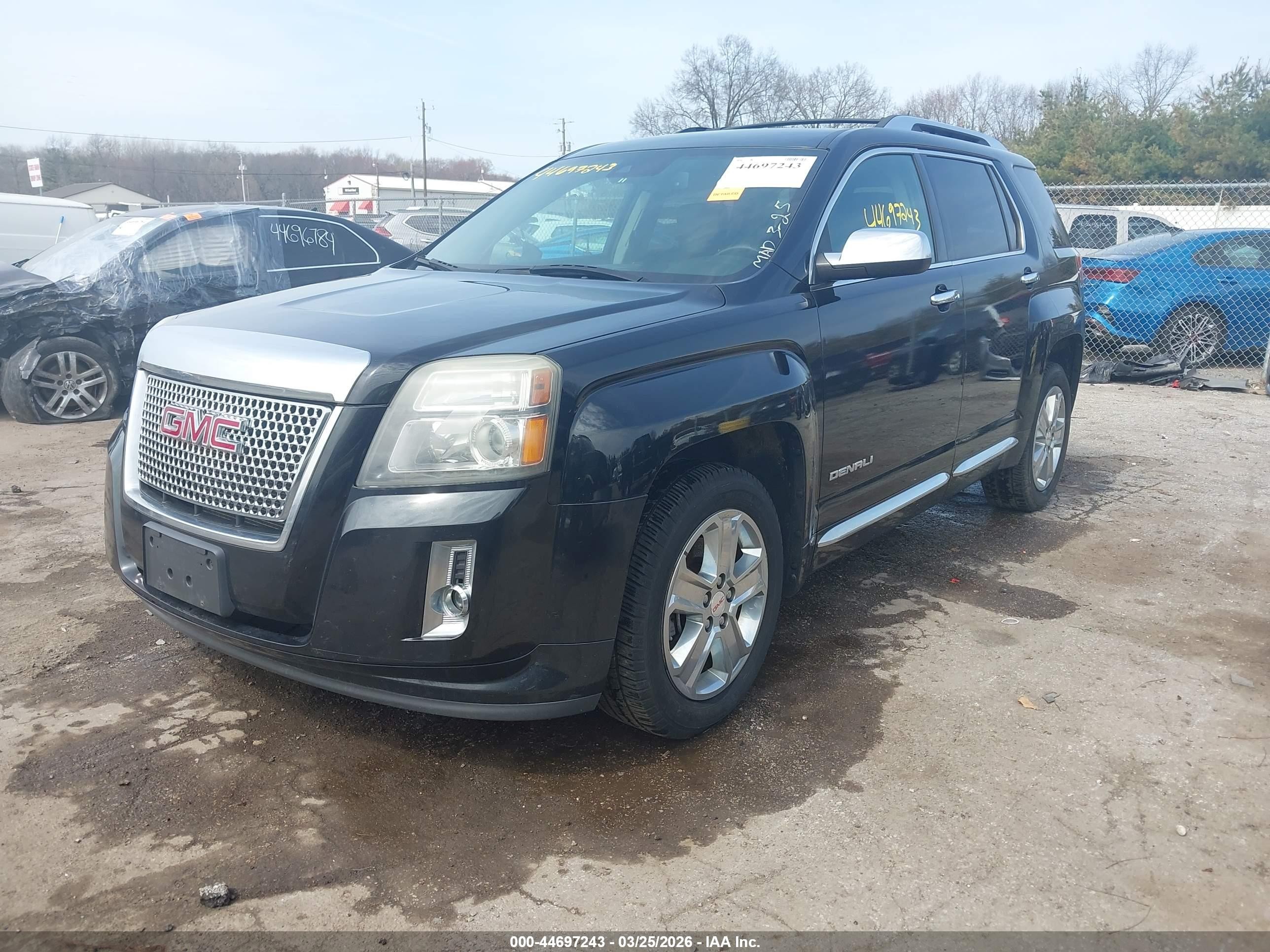 2013 Gmc Terrain Denali Black vin: 2GKALYEK2D6287797