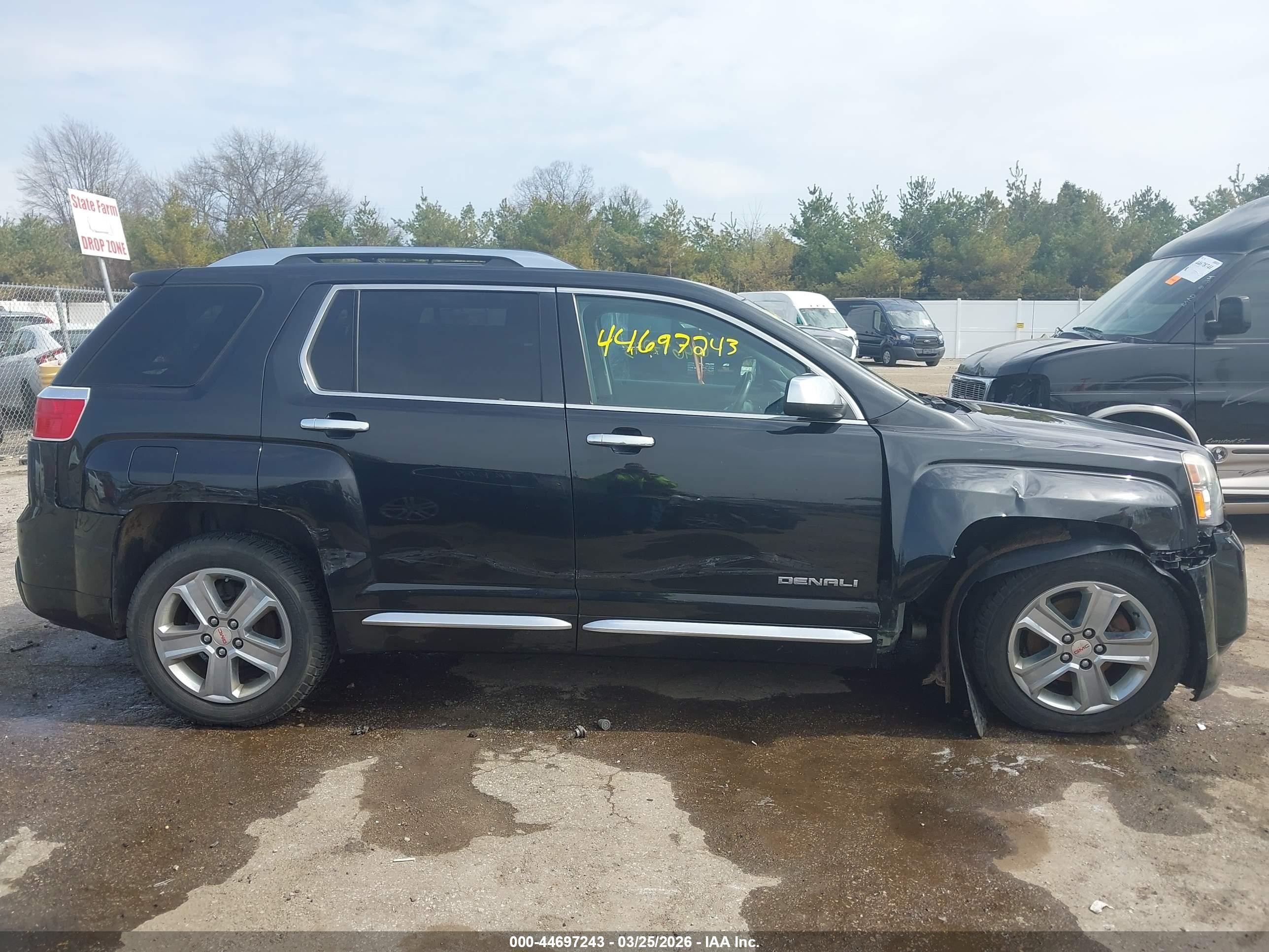 2013 Gmc Terrain Denali Black vin: 2GKALYEK2D6287797