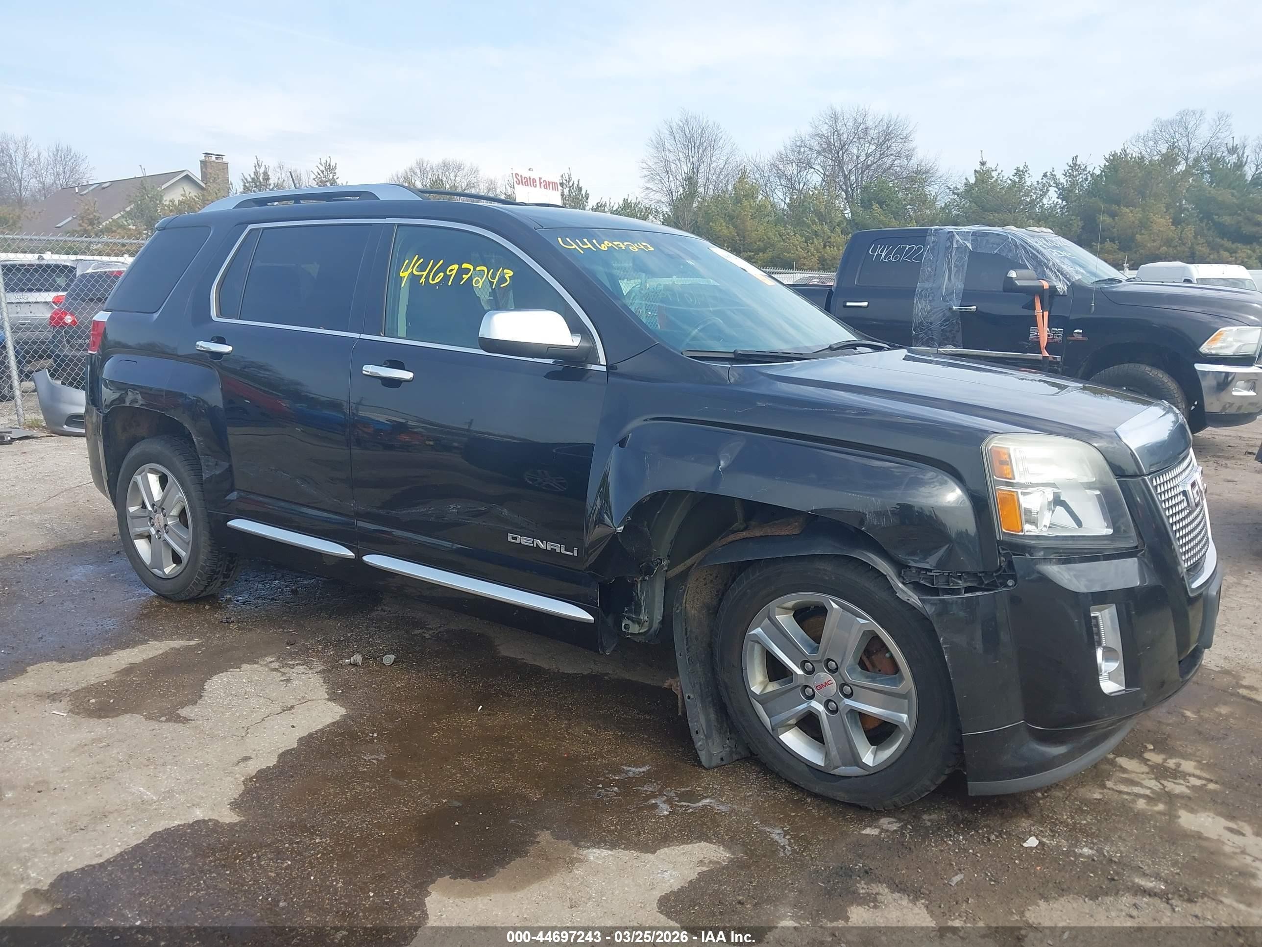 2013 Gmc Terrain Denali Black vin: 2GKALYEK2D6287797
