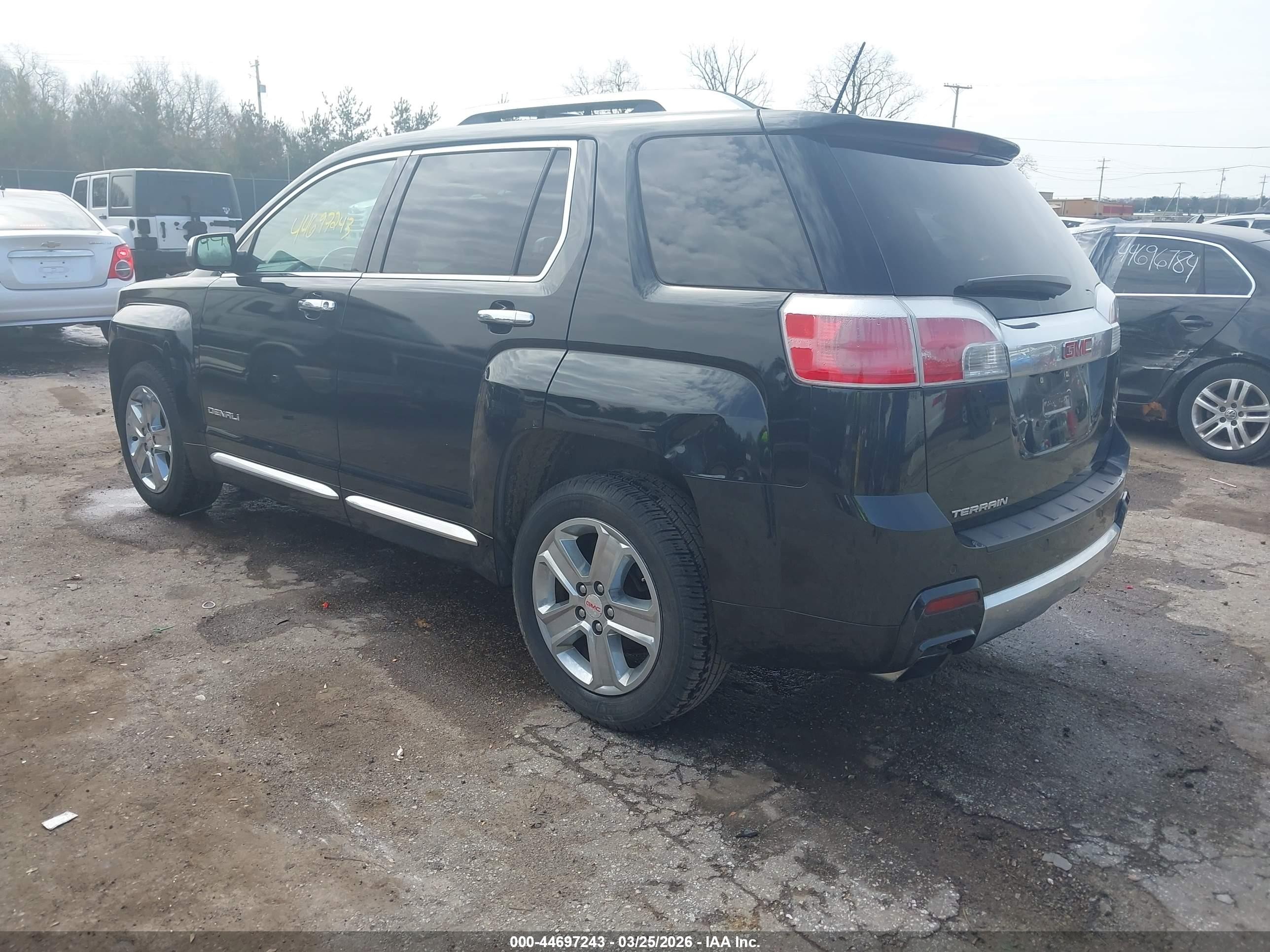 2013 Gmc Terrain Denali Black vin: 2GKALYEK2D6287797