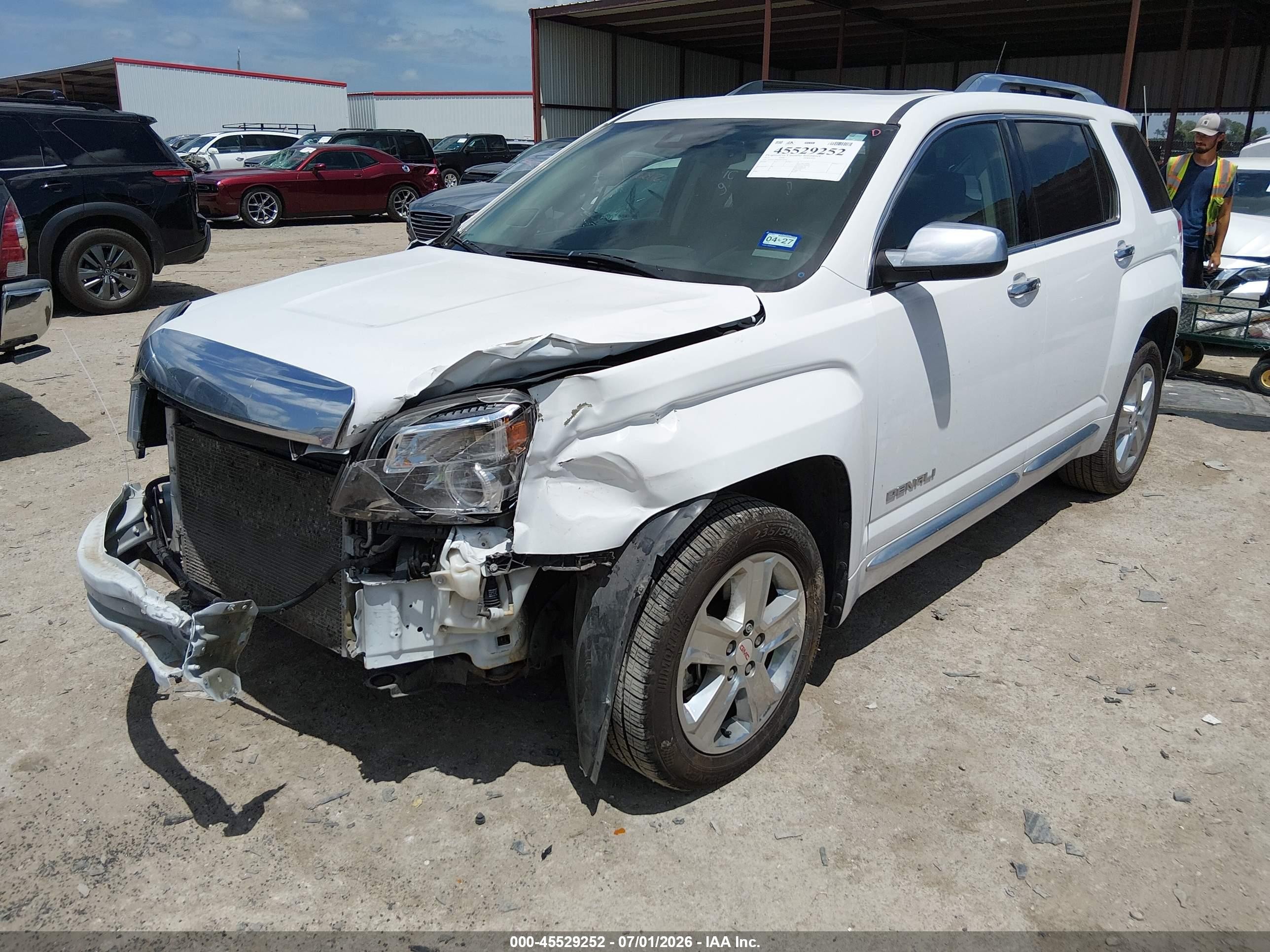 2013 Gmc Terrain Denali White vin: 2GKALYEK5D6124562