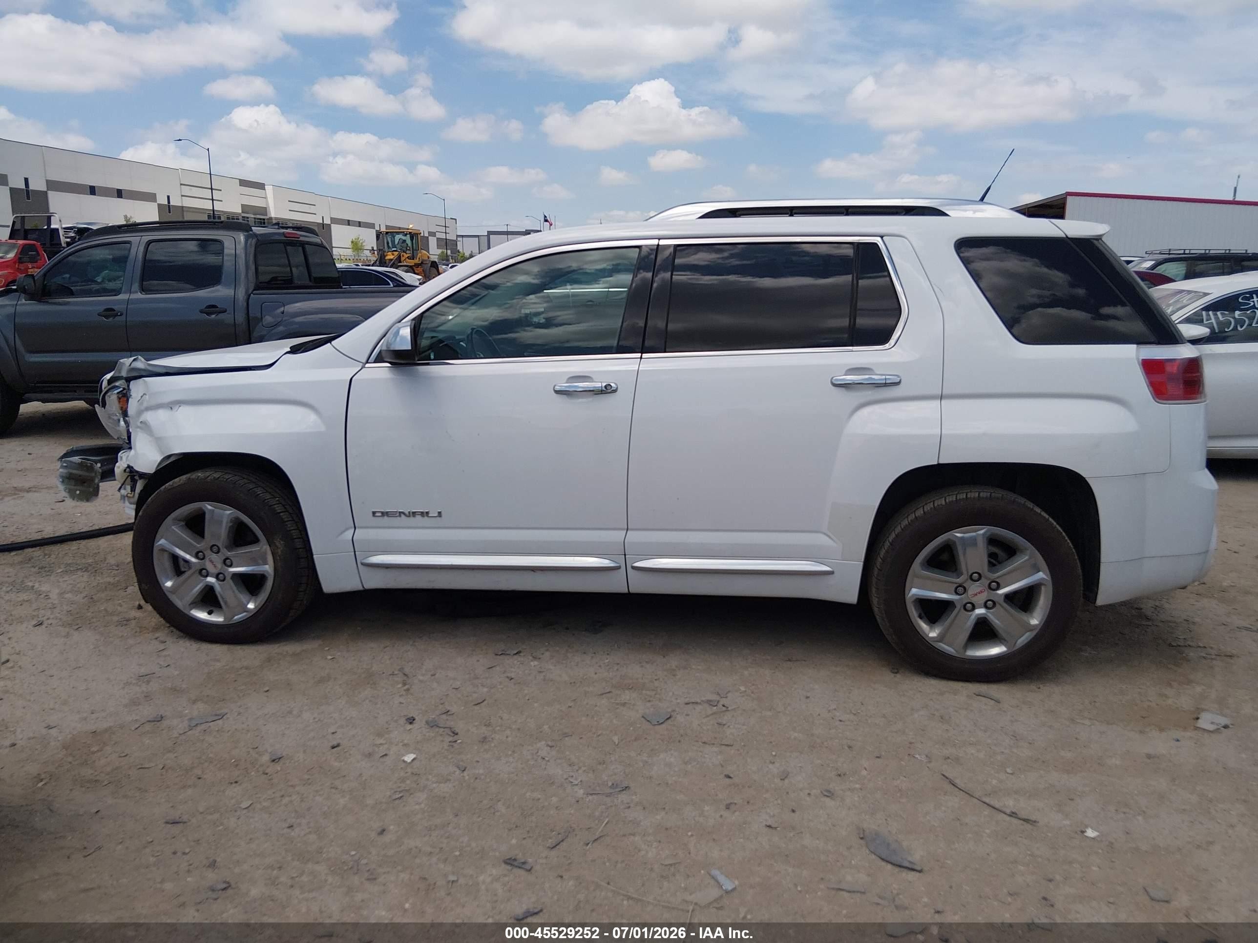 2013 Gmc Terrain Denali White vin: 2GKALYEK5D6124562