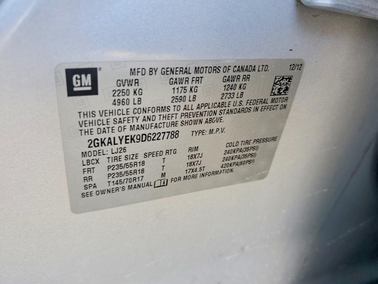 2013 Gmc Terrain Denali Silver vin: 2GKALYEK9D6227788