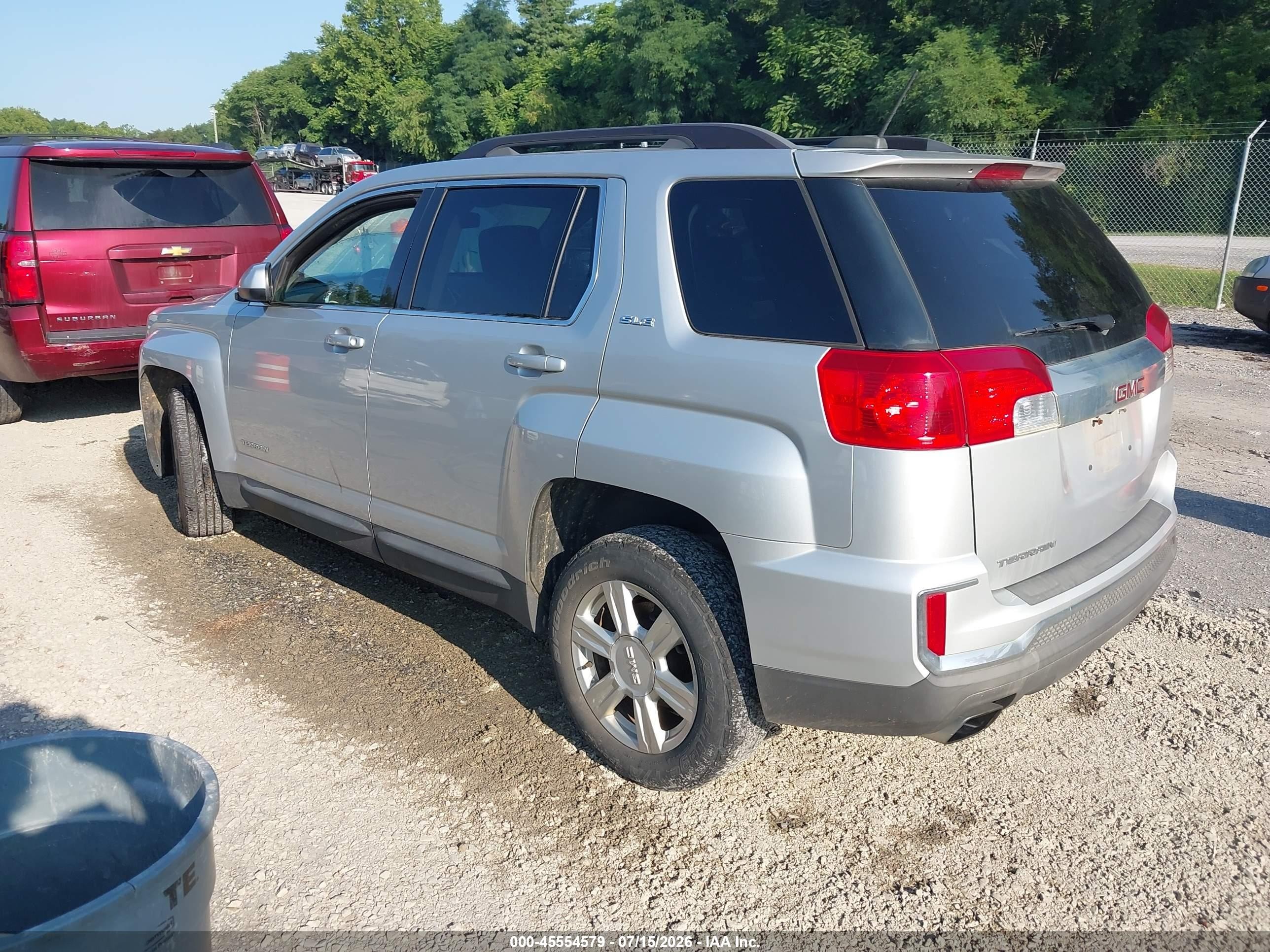 2016 Gmc Terrain Sle-2 Silver vin: 2GKFLNE36G6115807