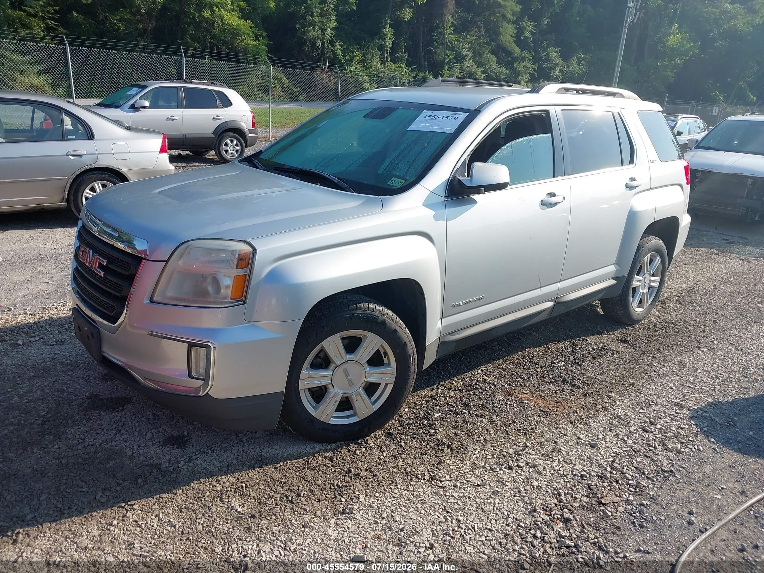 2016 Gmc Terrain Sle-2 Silver vin: 2GKFLNE36G6115807