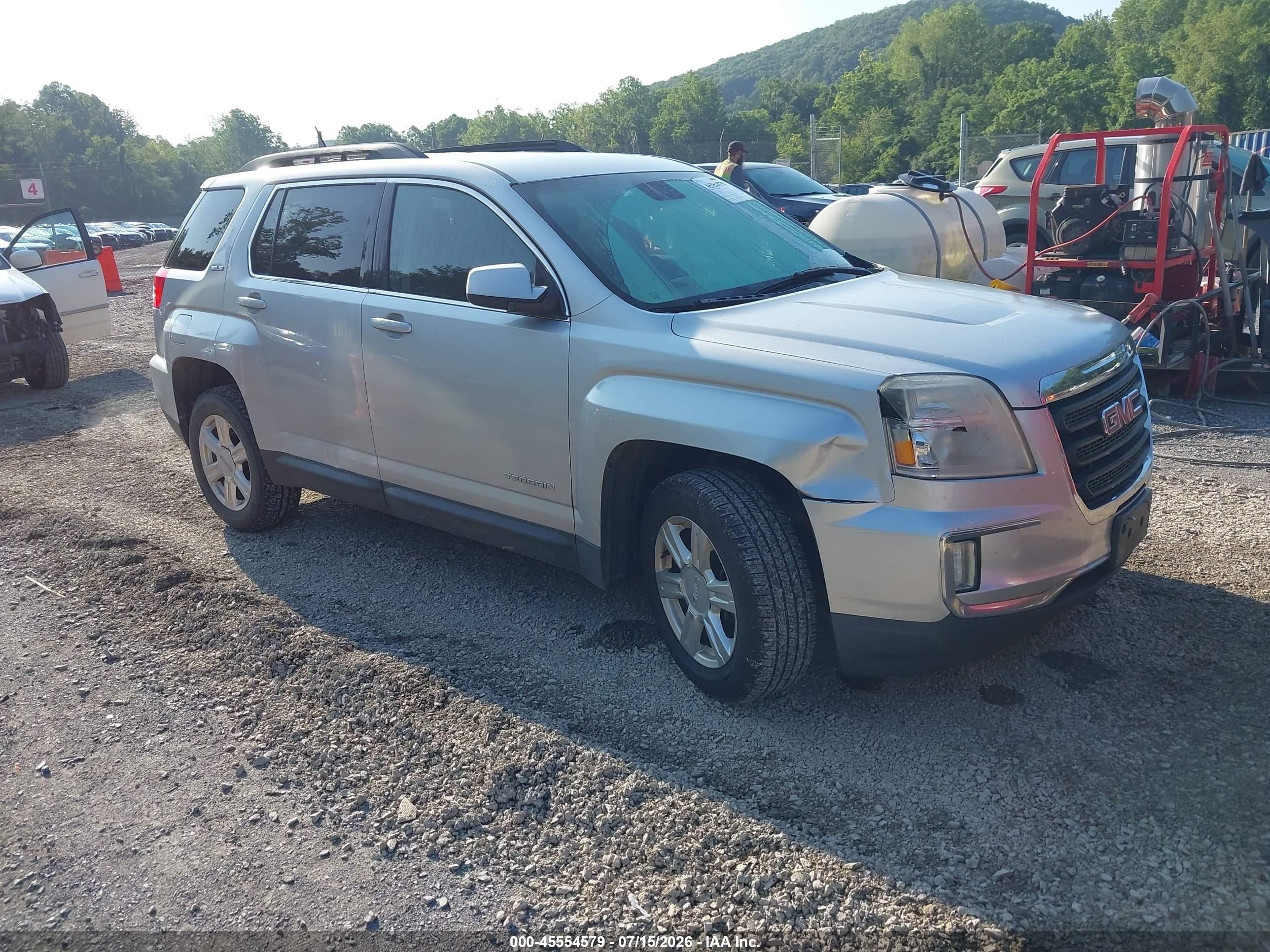 2016 Gmc Terrain Sle-2 Silver vin: 2GKFLNE36G6115807