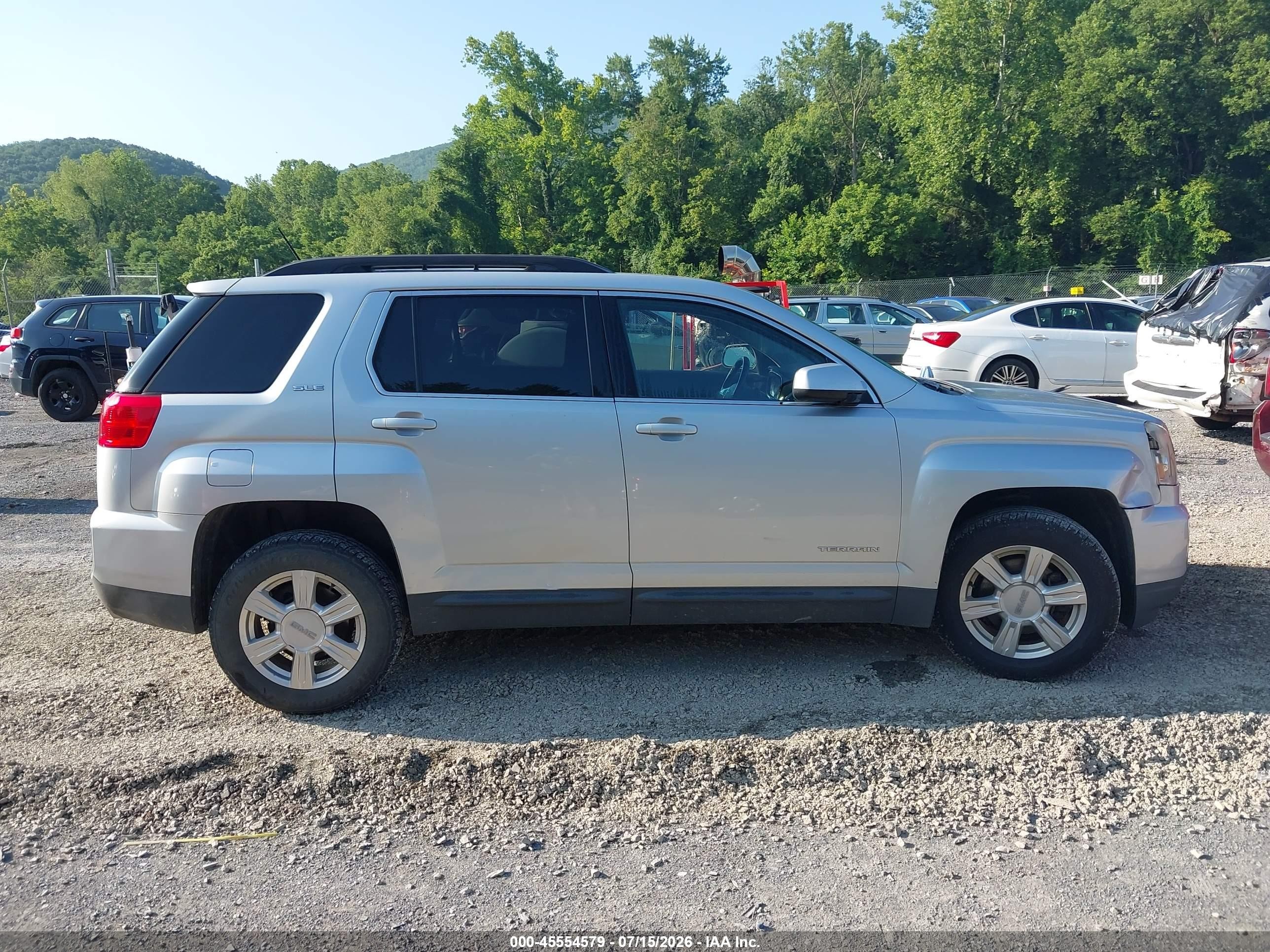 2016 Gmc Terrain Sle-2 Silver vin: 2GKFLNE36G6115807