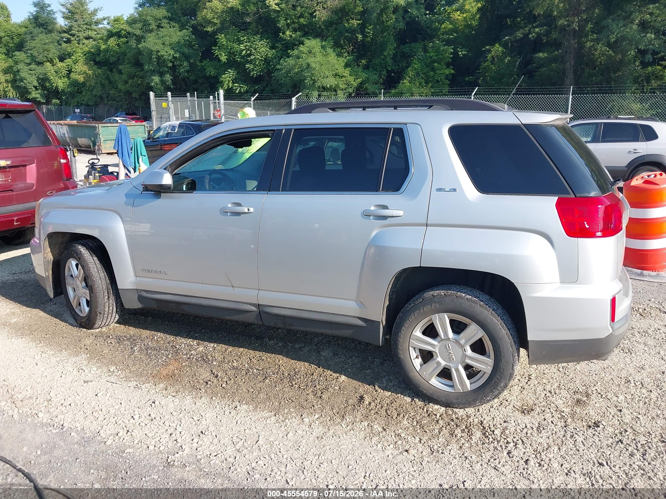 2016 Gmc Terrain Sle-2 Silver vin: 2GKFLNE36G6115807