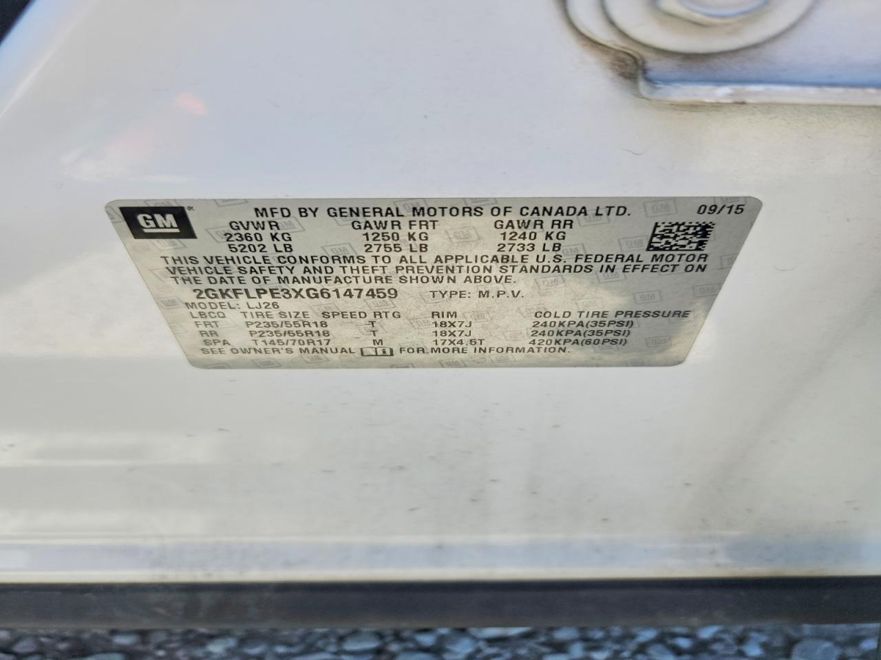 2016 Gmc Terrain Slt White vin: 2GKFLPE3XG6147459