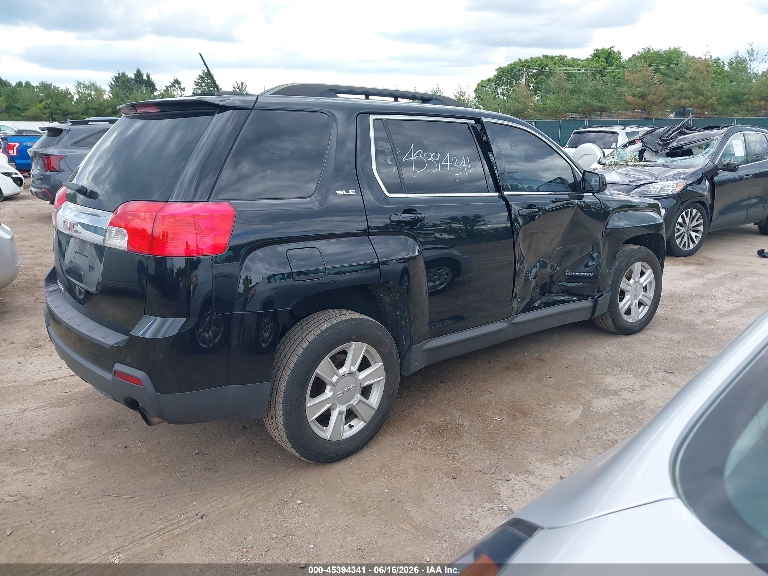 2015 Gmc Terrain Sle-2 Black vin: 2GKFLRE39F6336842