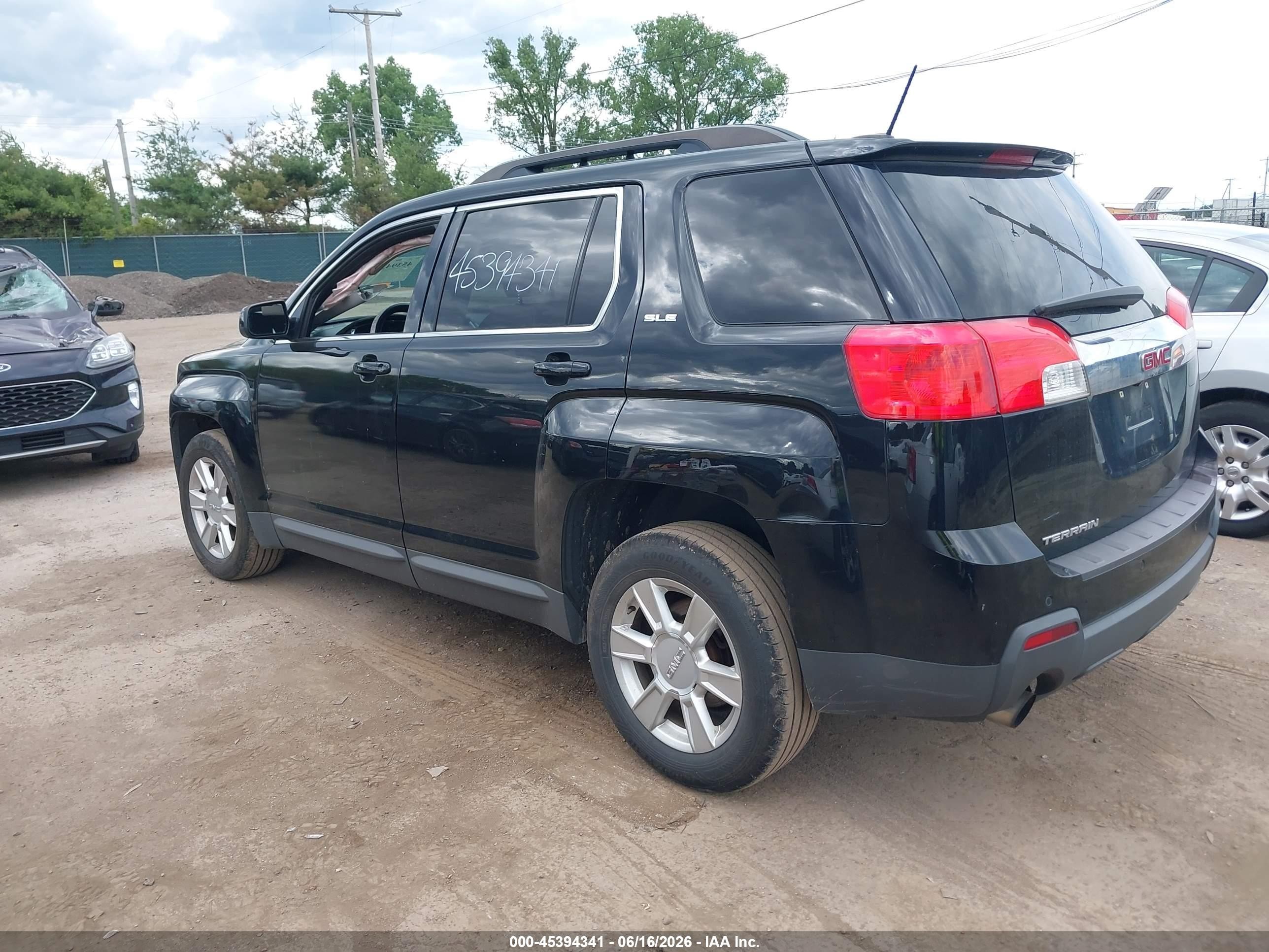 2015 Gmc Terrain Sle-2 Black vin: 2GKFLRE39F6336842