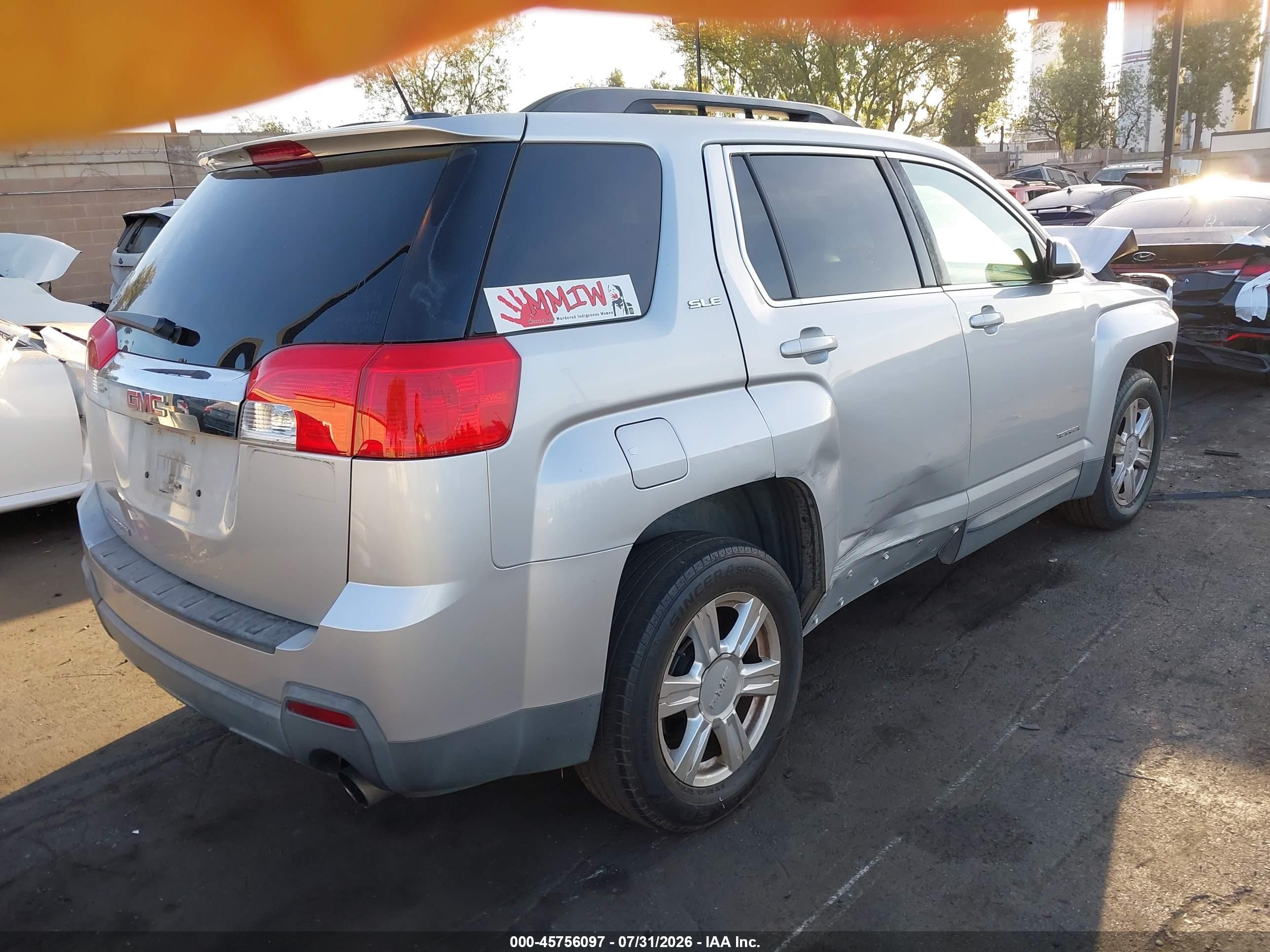 2015 Gmc Terrain Sle-2 Silver vin: 2GKFLRE3XF6335358