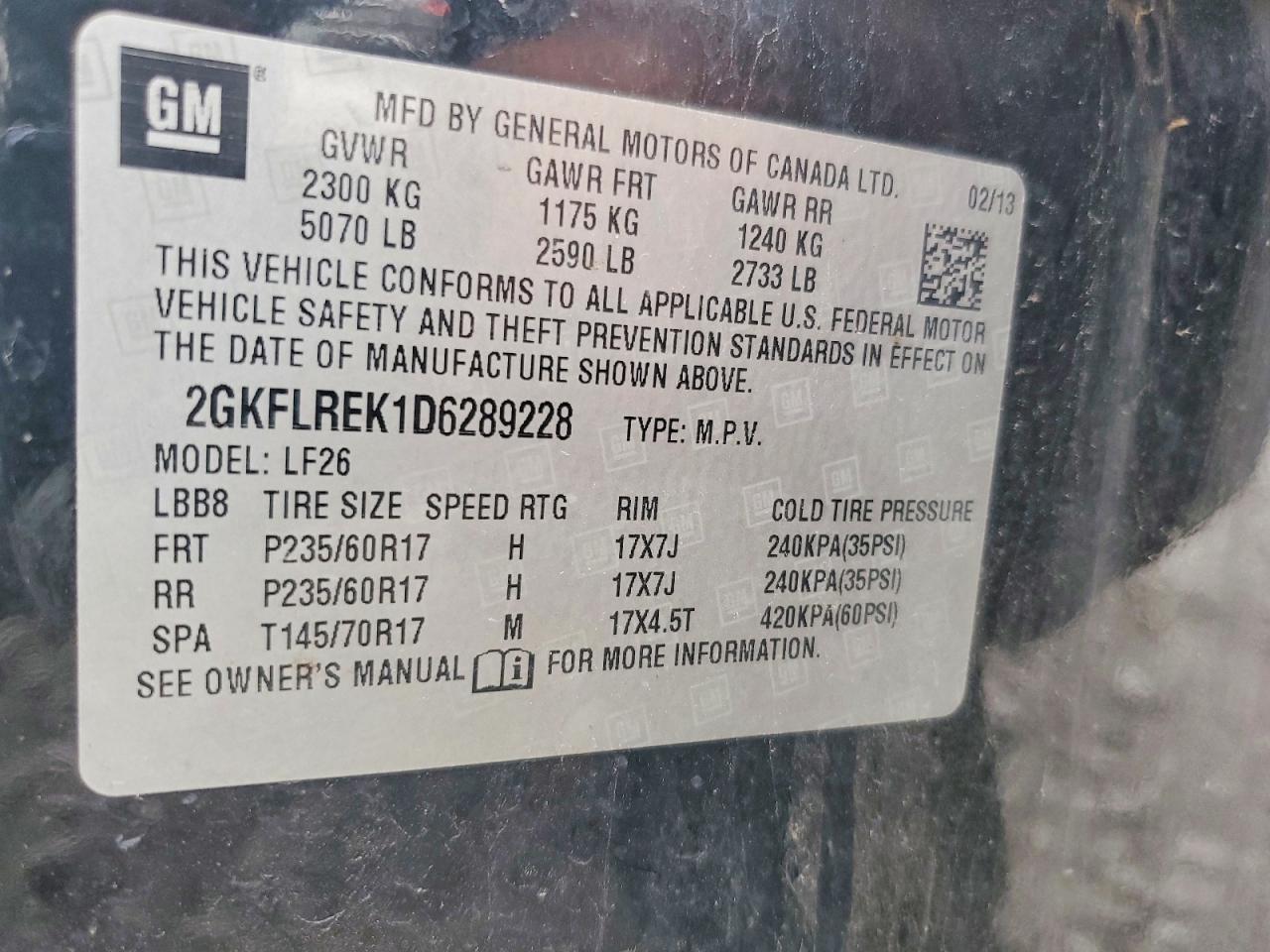 2013 Gmc Terrain Sle Black vin: 2GKFLREK1D6289228