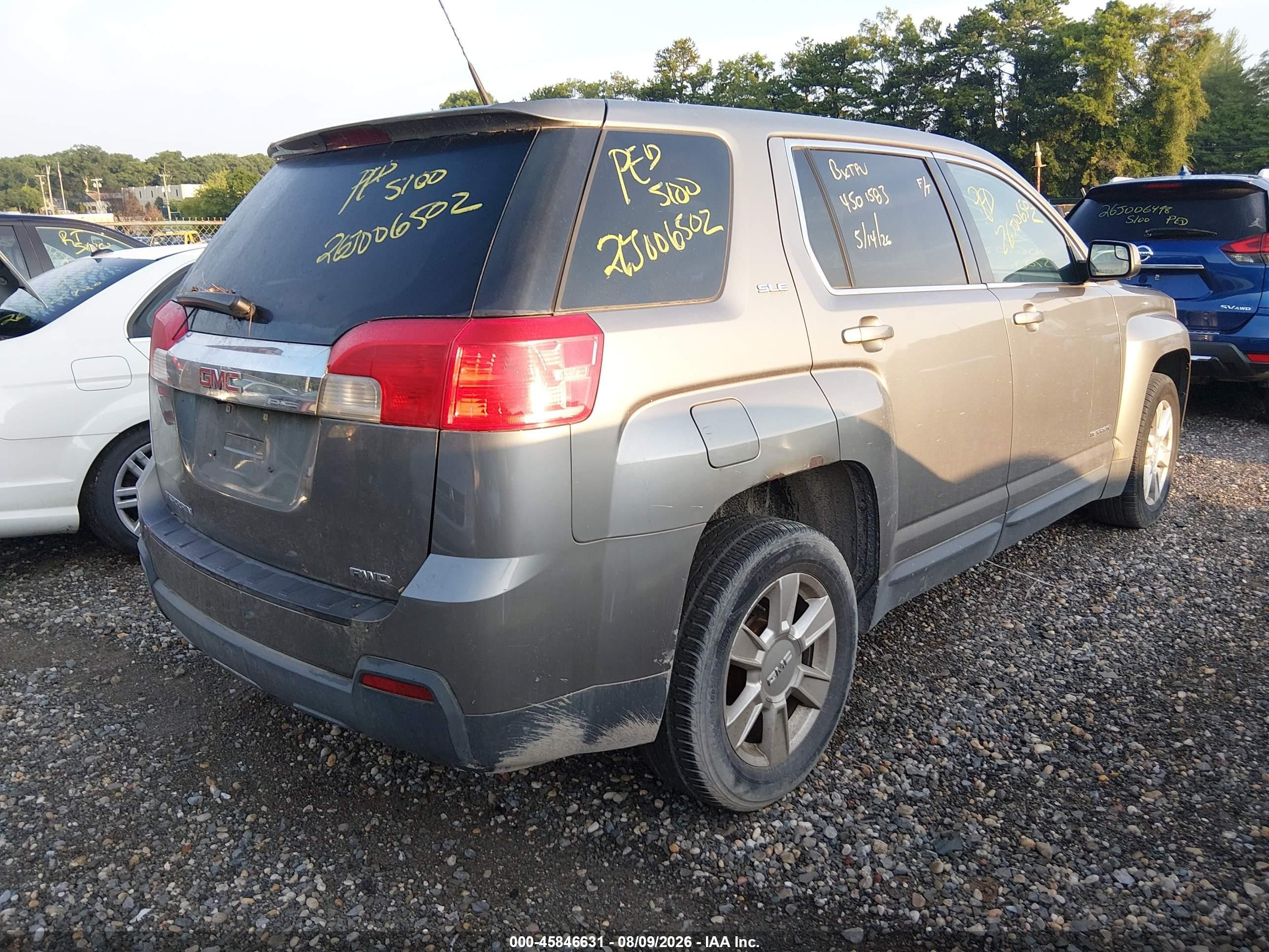 2012 Gmc Terrain Sle-1 Gray vin: 2GKFLREK2C6356160