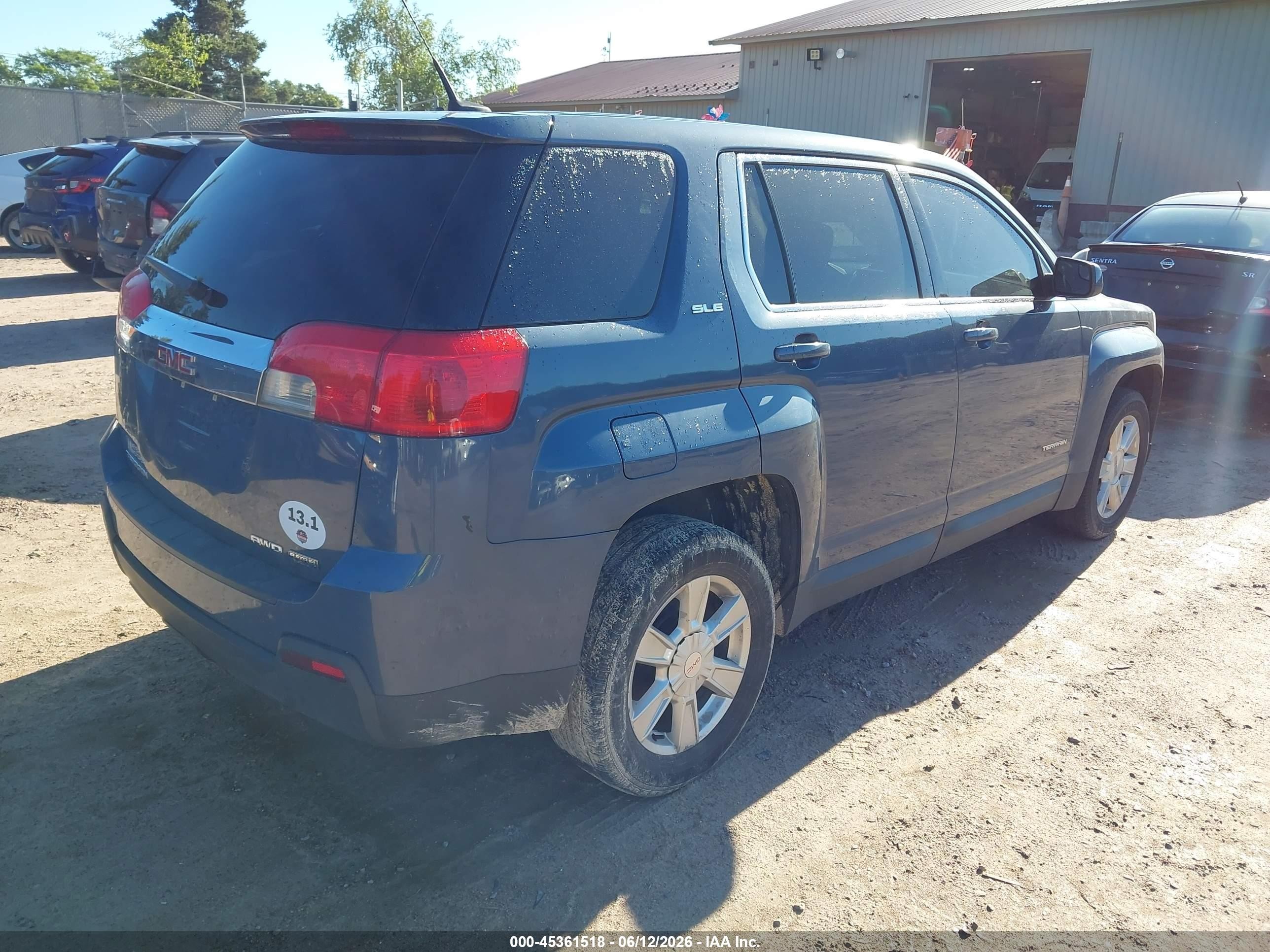 2012 Gmc Terrain Sle-1 Blue vin: 2GKFLREK4C6157062