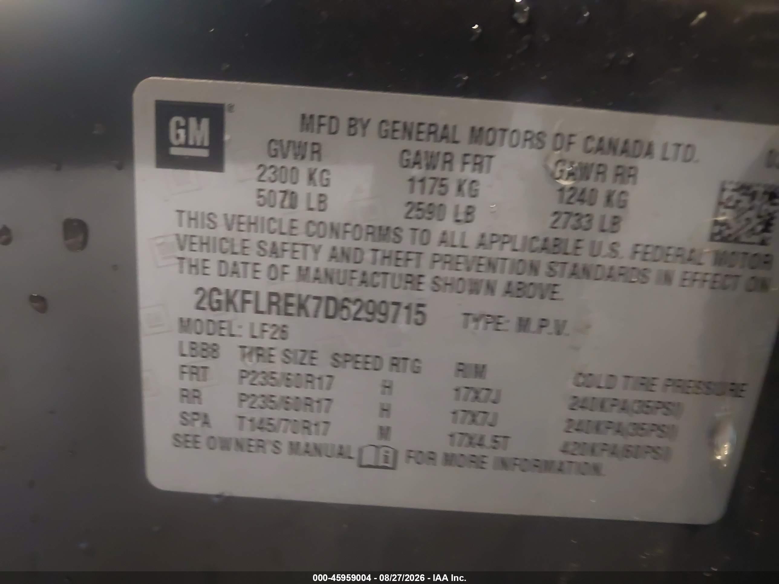 2013 Gmc Terrain Sle-1 Серый vin: 2GKFLREK7D6299715