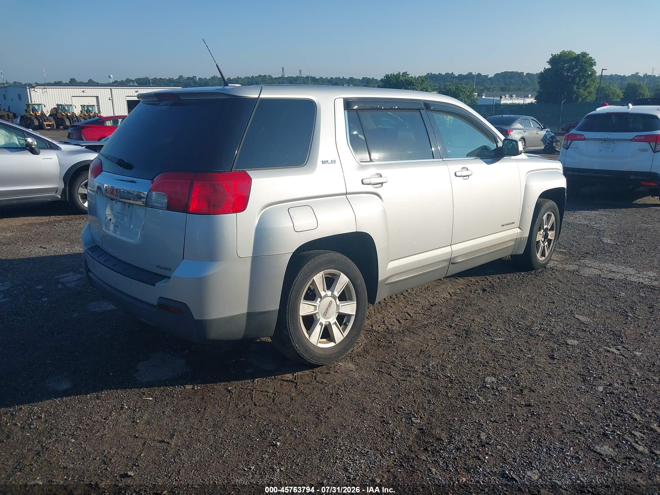 2013 Gmc Terrain Sle-1 Silver vin: 2GKFLREK9D6133924