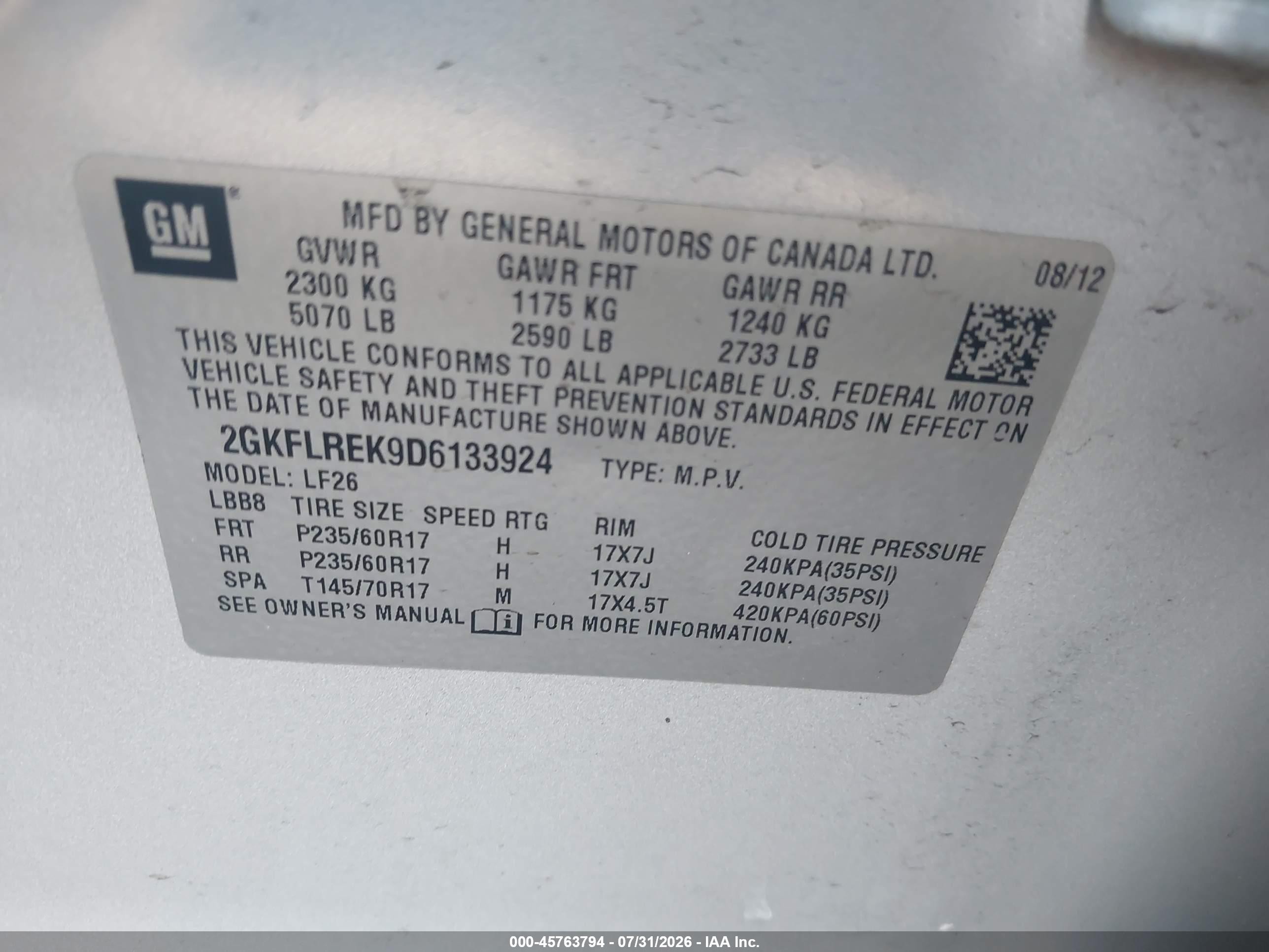 2013 Gmc Terrain Sle-1 Silver vin: 2GKFLREK9D6133924