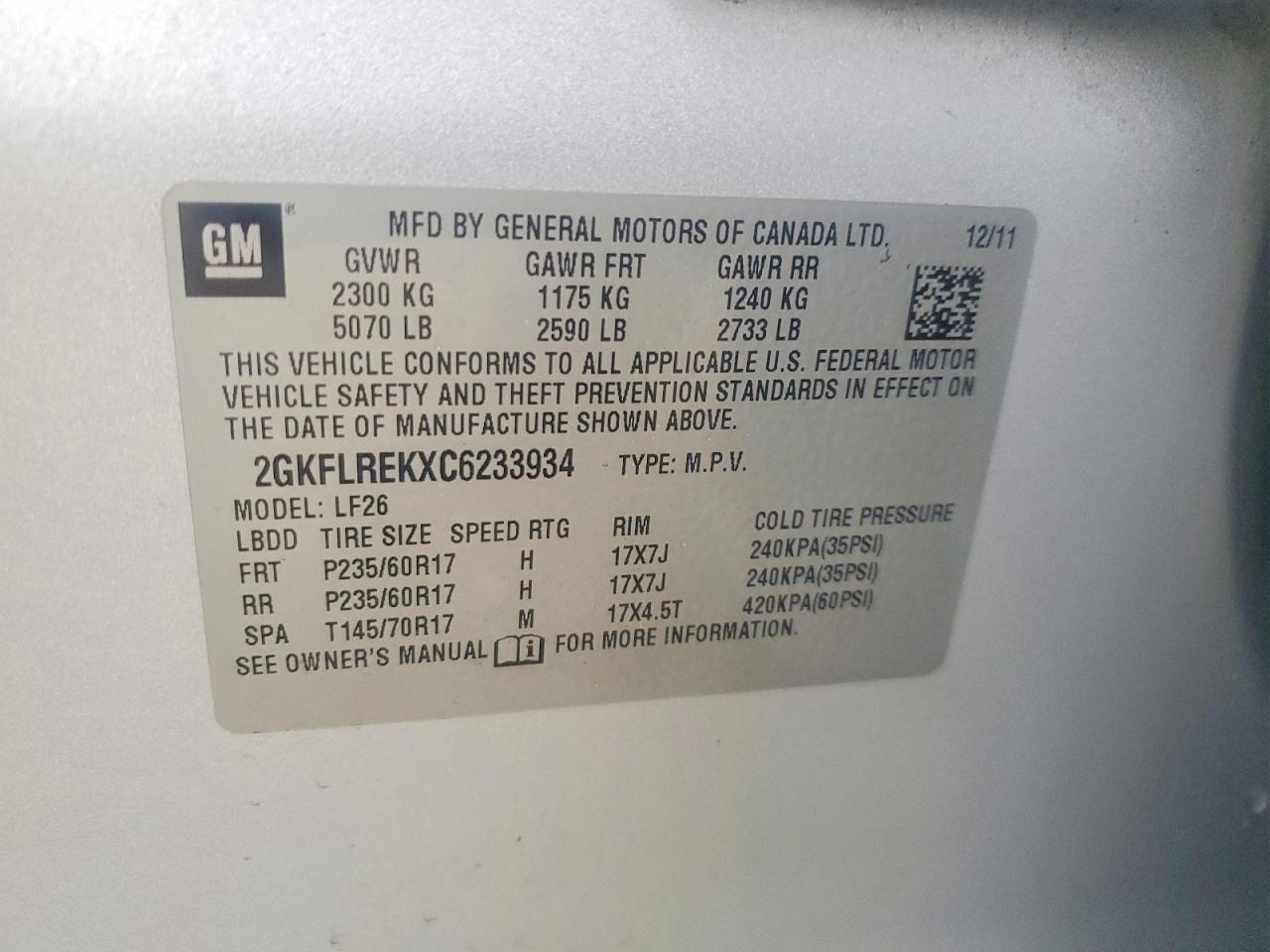 2012 Gmc Terrain Sle Silver vin: 2GKFLREKXC6233934