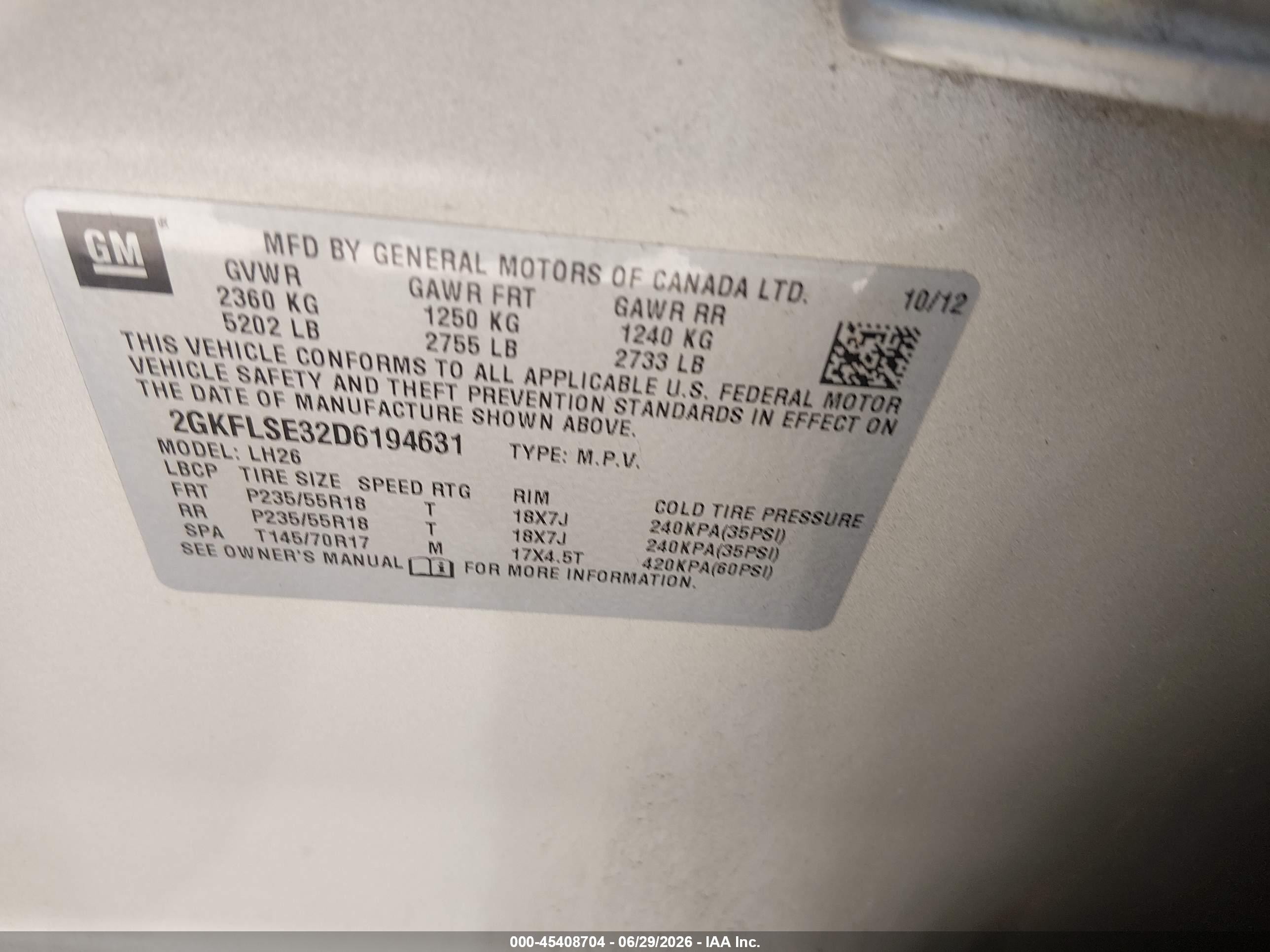 2013 Gmc Terrain Sle-2 Beige vin: 2GKFLSE32D6194631