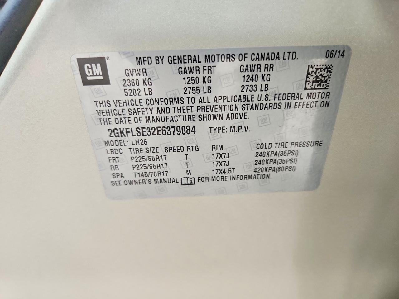 2014 Gmc Terrain Slt Beige vin: 2GKFLSE32E6379084
