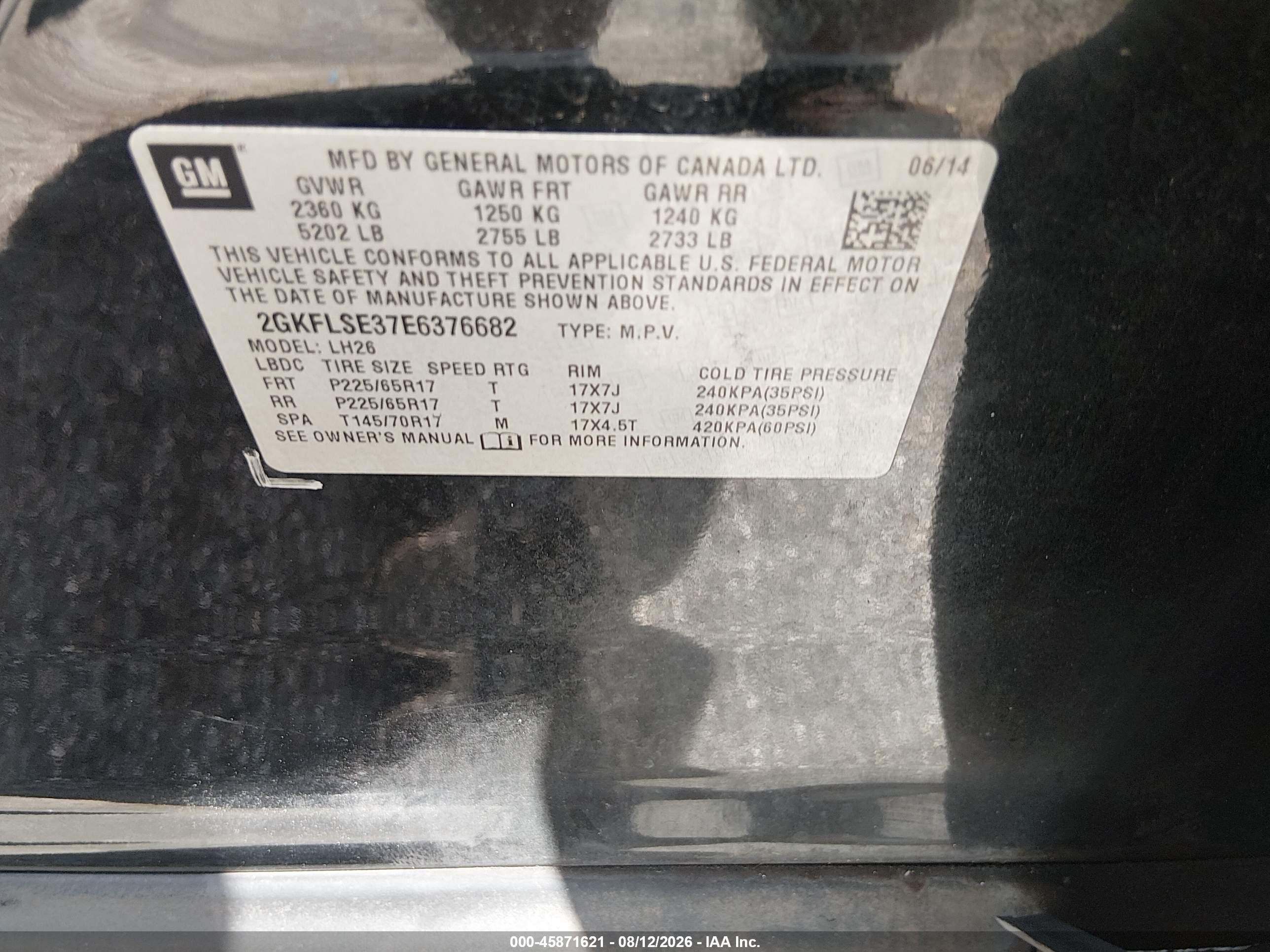 2014 Gmc Terrain Slt-1 Черный vin: 2GKFLSE37E6376682