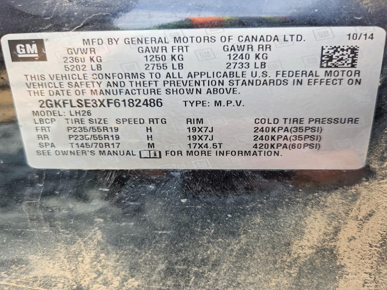 2015 Gmc Terrain Slt Black vin: 2GKFLSE3XF6182486