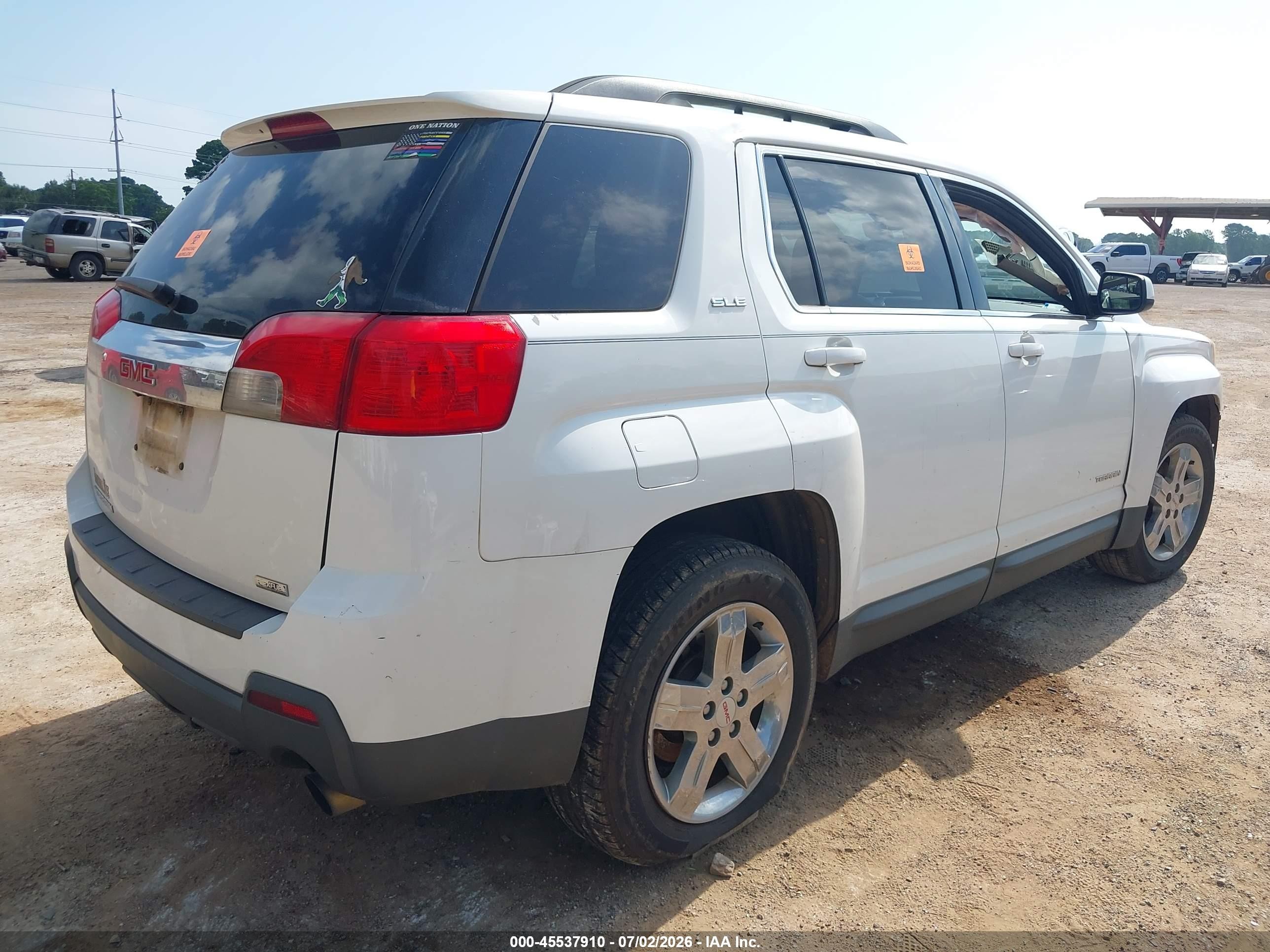 2012 Gmc Terrain Sle-2 White vin: 2GKFLSE57C6182314
