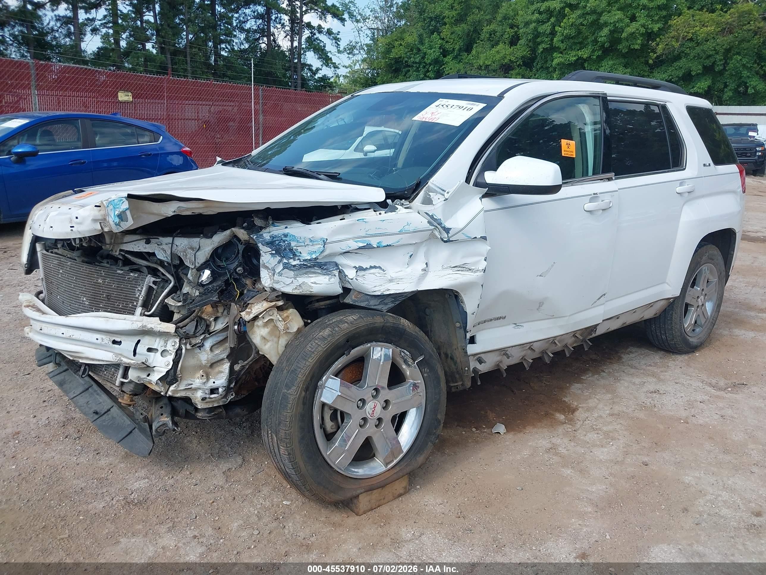 2012 Gmc Terrain Sle-2 White vin: 2GKFLSE57C6182314