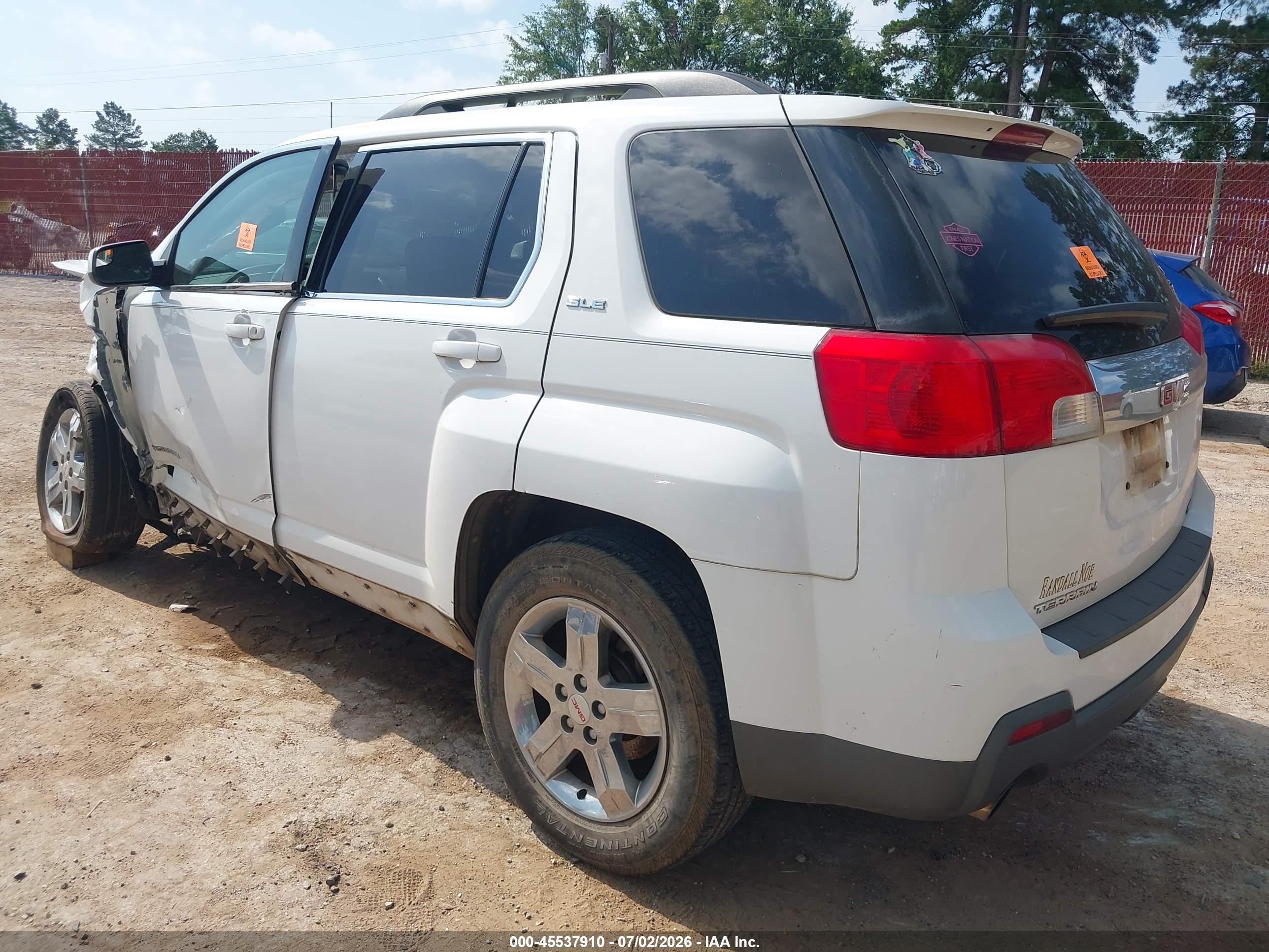 2012 Gmc Terrain Sle-2 White vin: 2GKFLSE57C6182314