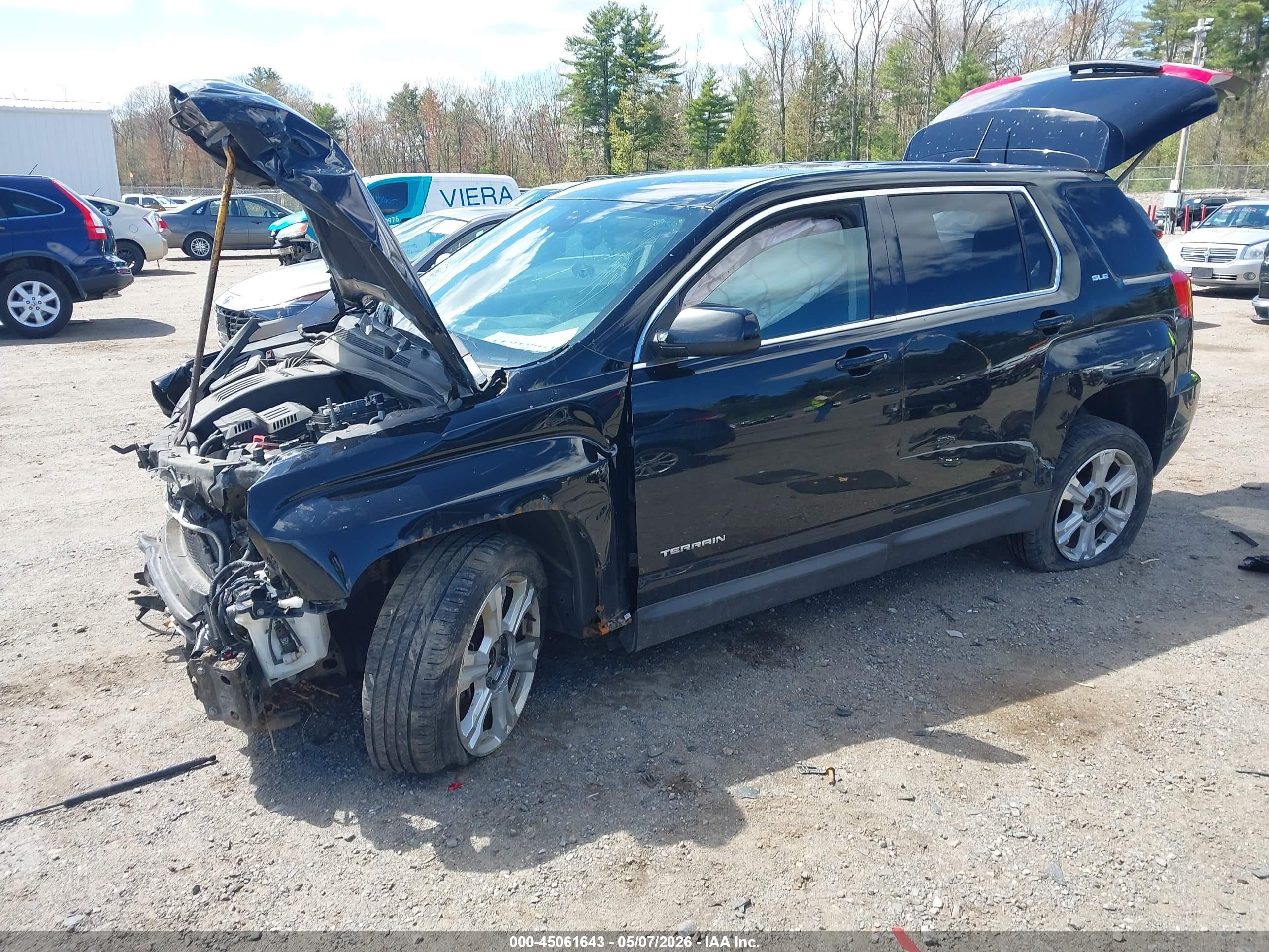 2017 Gmc Terrain Sle-1 Черный vin: 2GKFLSEK0H6141469