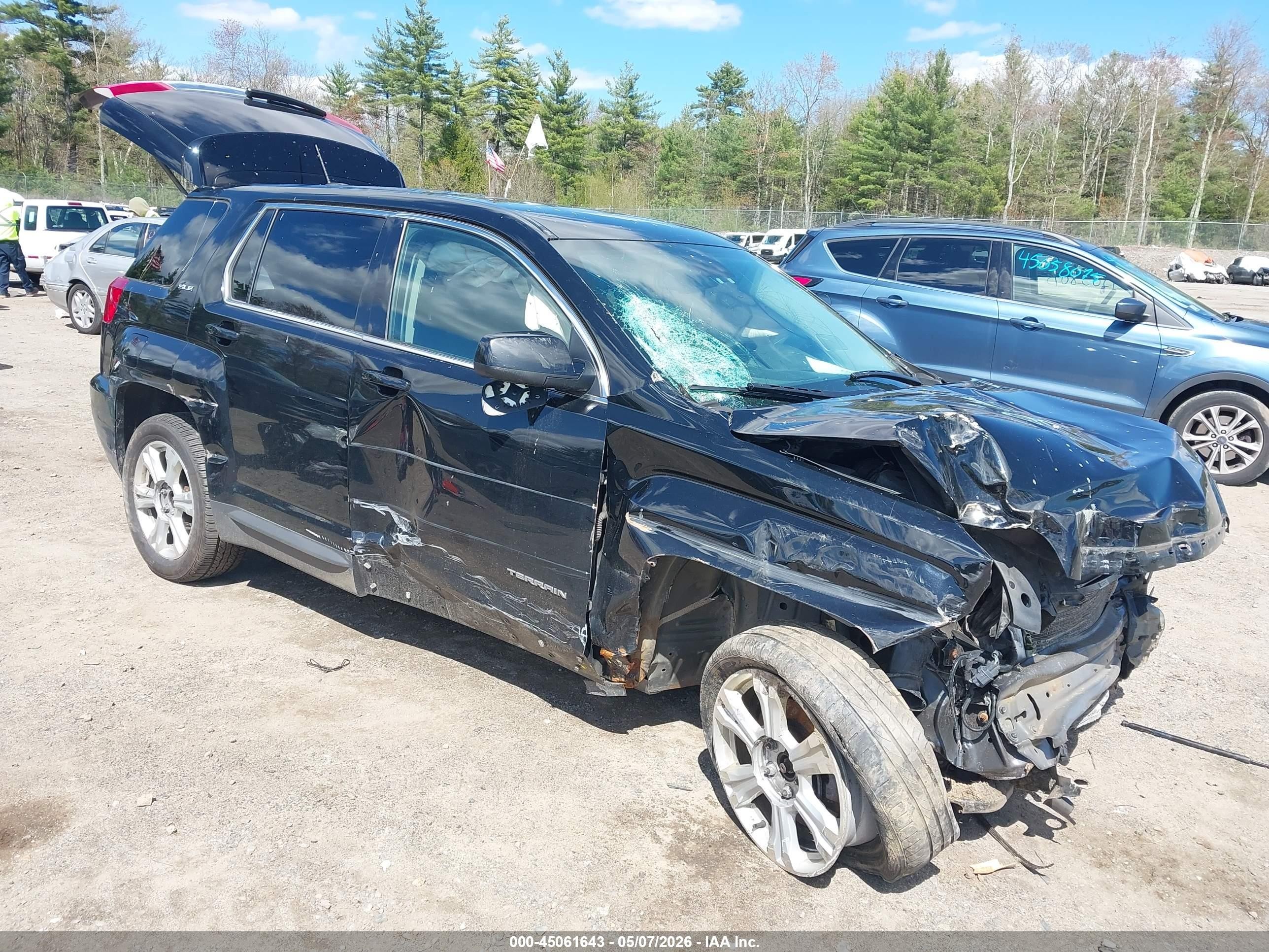 2017 Gmc Terrain Sle-1 Black vin: 2GKFLSEK0H6141469