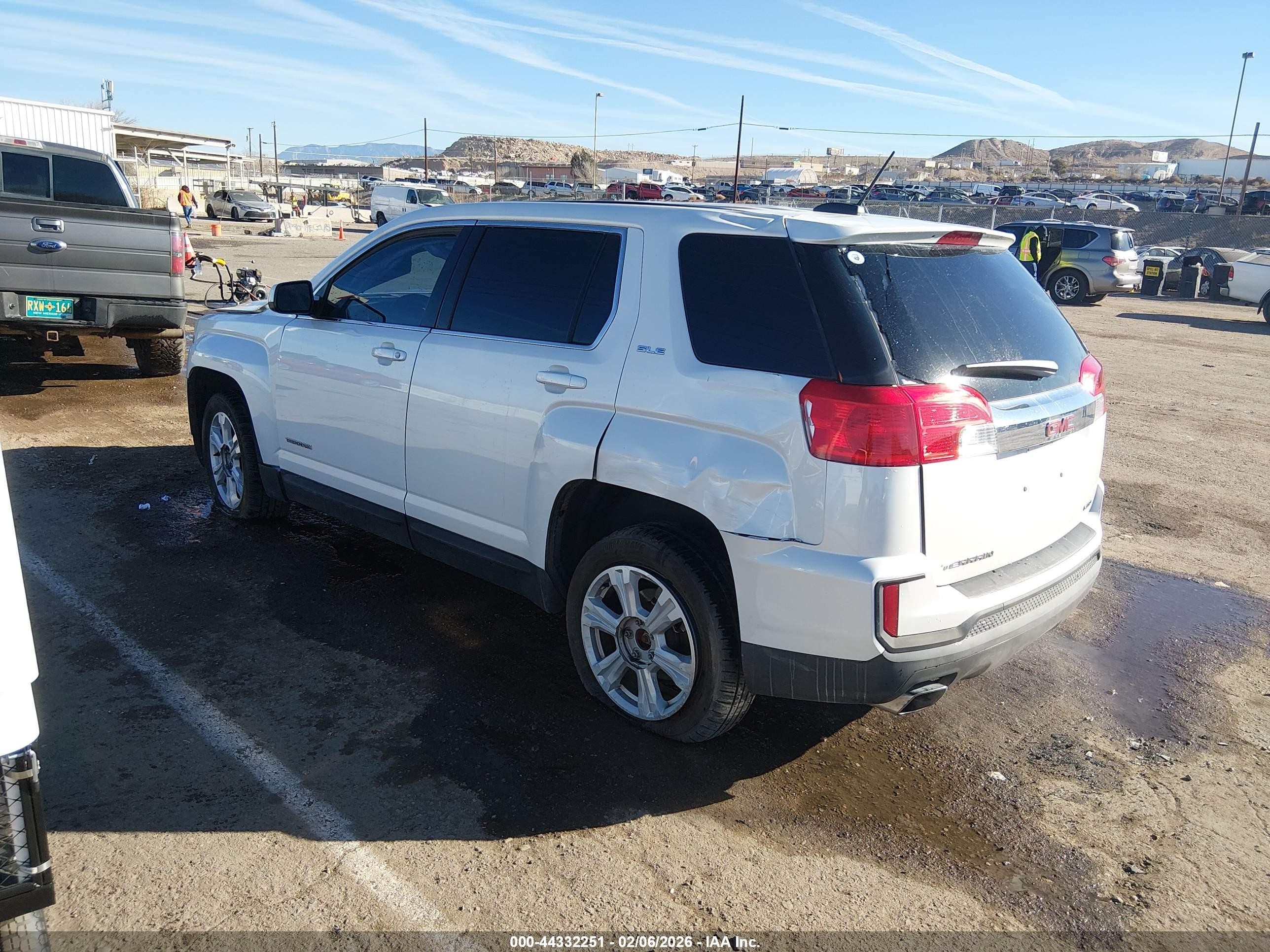 2017 Gmc Terrain Sle-1 White vin: 2GKFLSEK3H6122026
