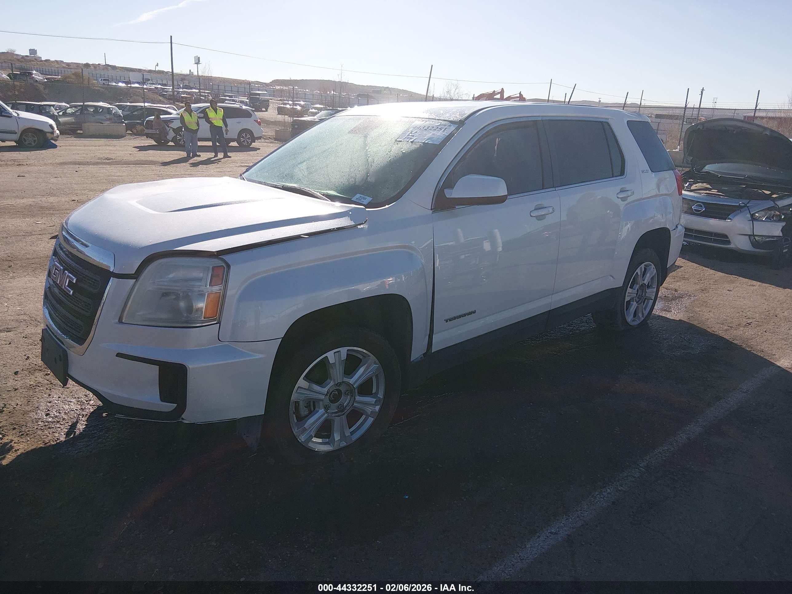 2017 Gmc Terrain Sle-1 White vin: 2GKFLSEK3H6122026