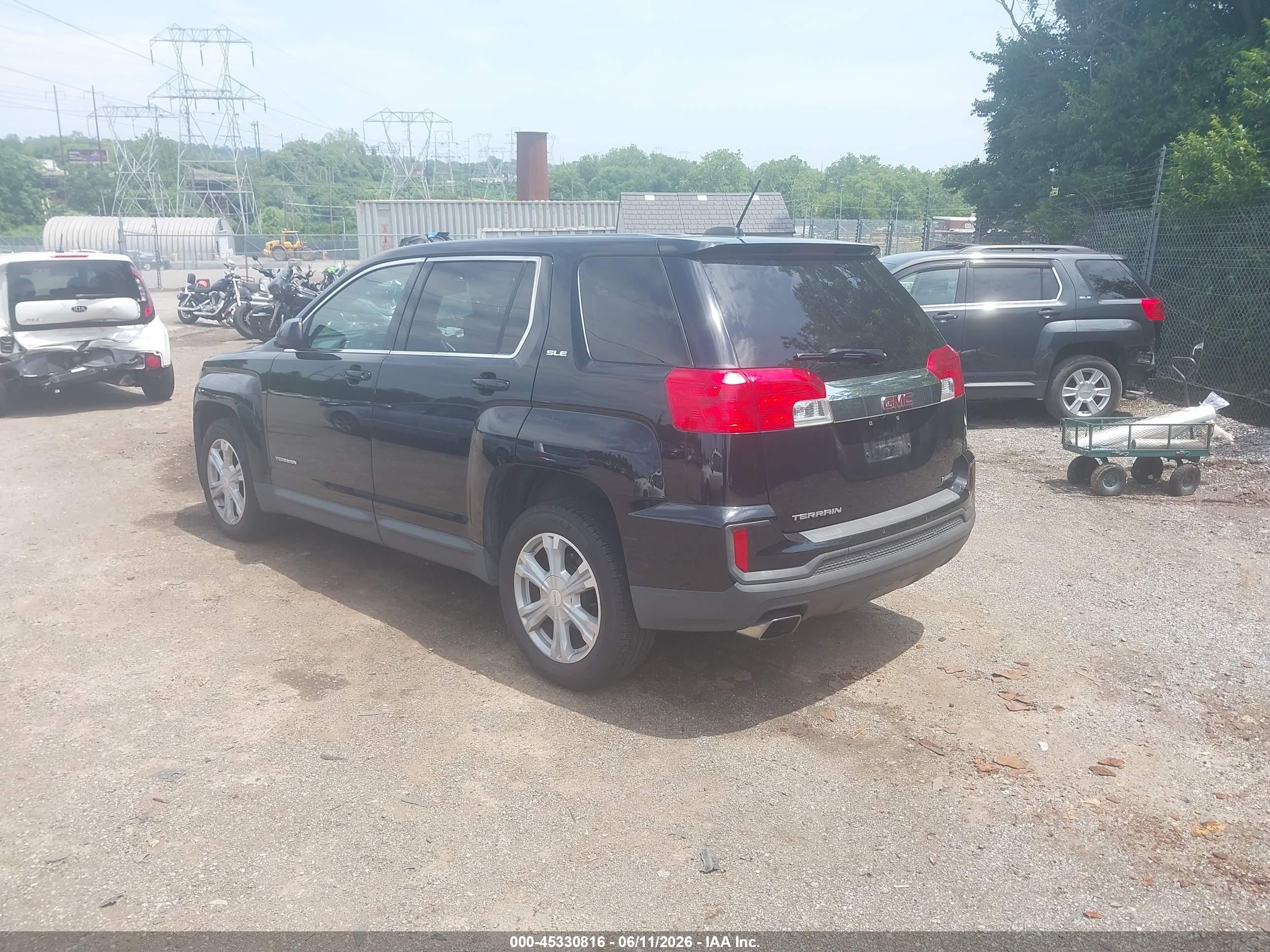 2017 Gmc Terrain Sle-1 Черный vin: 2GKFLSEK4H6123900