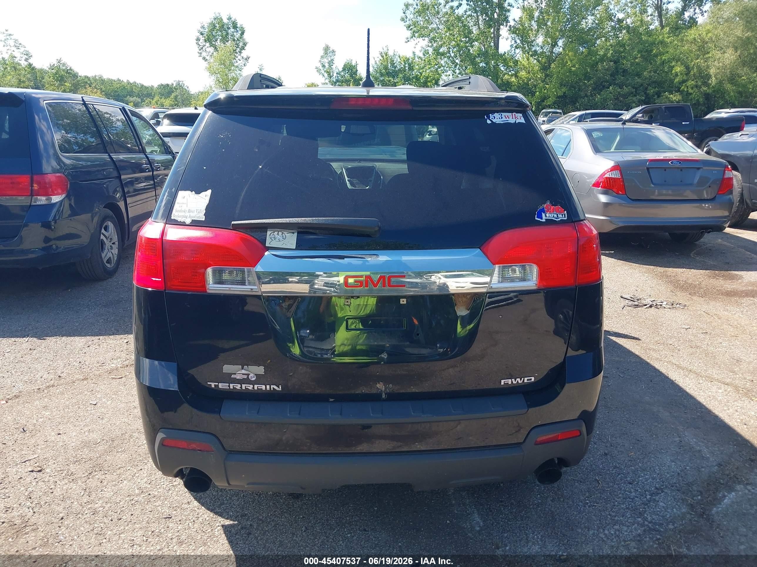 2013 Gmc Terrain Sle-2 Black vin: 2GKFLTE35D6419808
